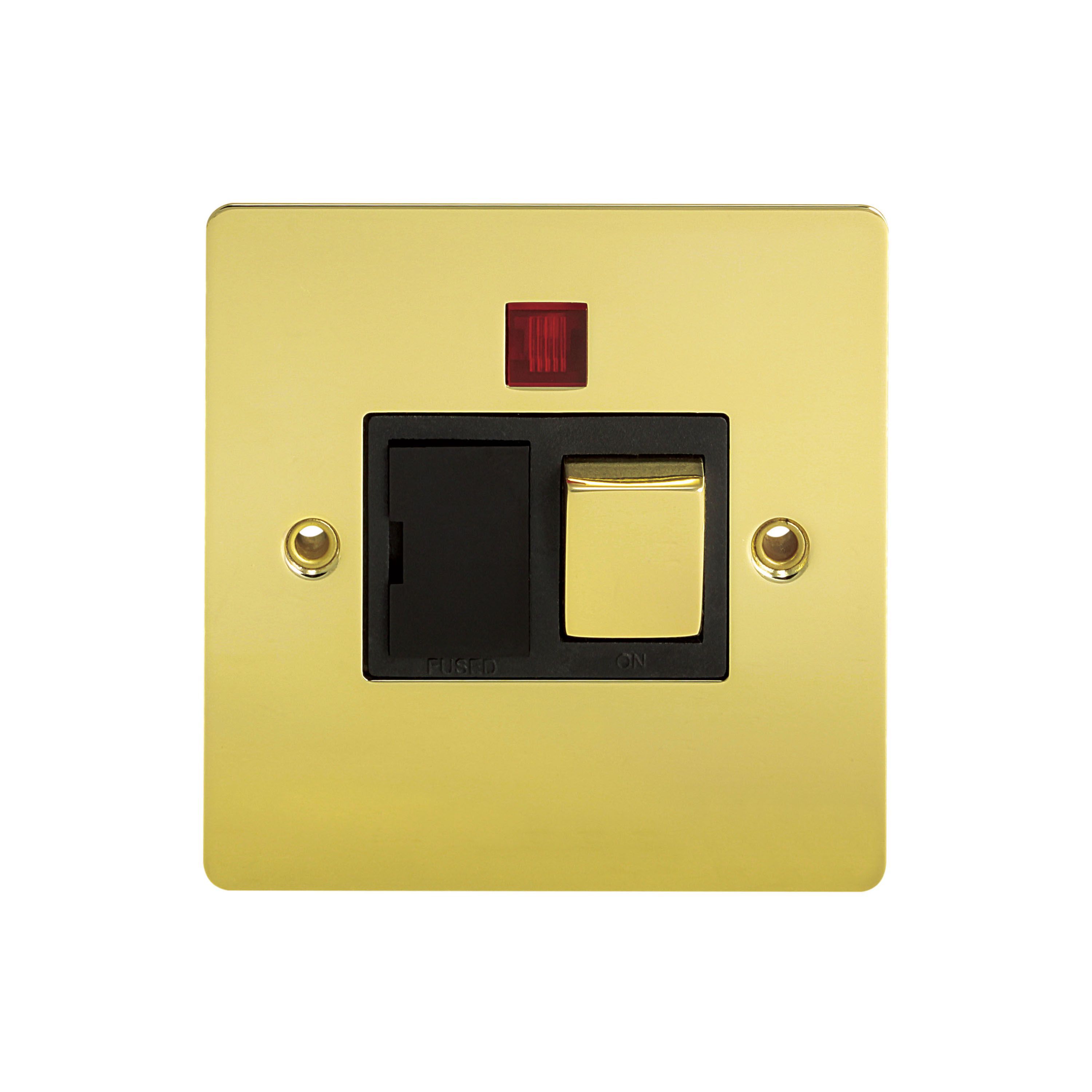 Holder Brass 13A 1 gang Fused spur Switch