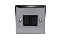 Holder Chrome 10A 2 way 2 gang Raised Toggle Switch
