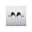 Holder Chrome effect Double 2 way Dimmer switch