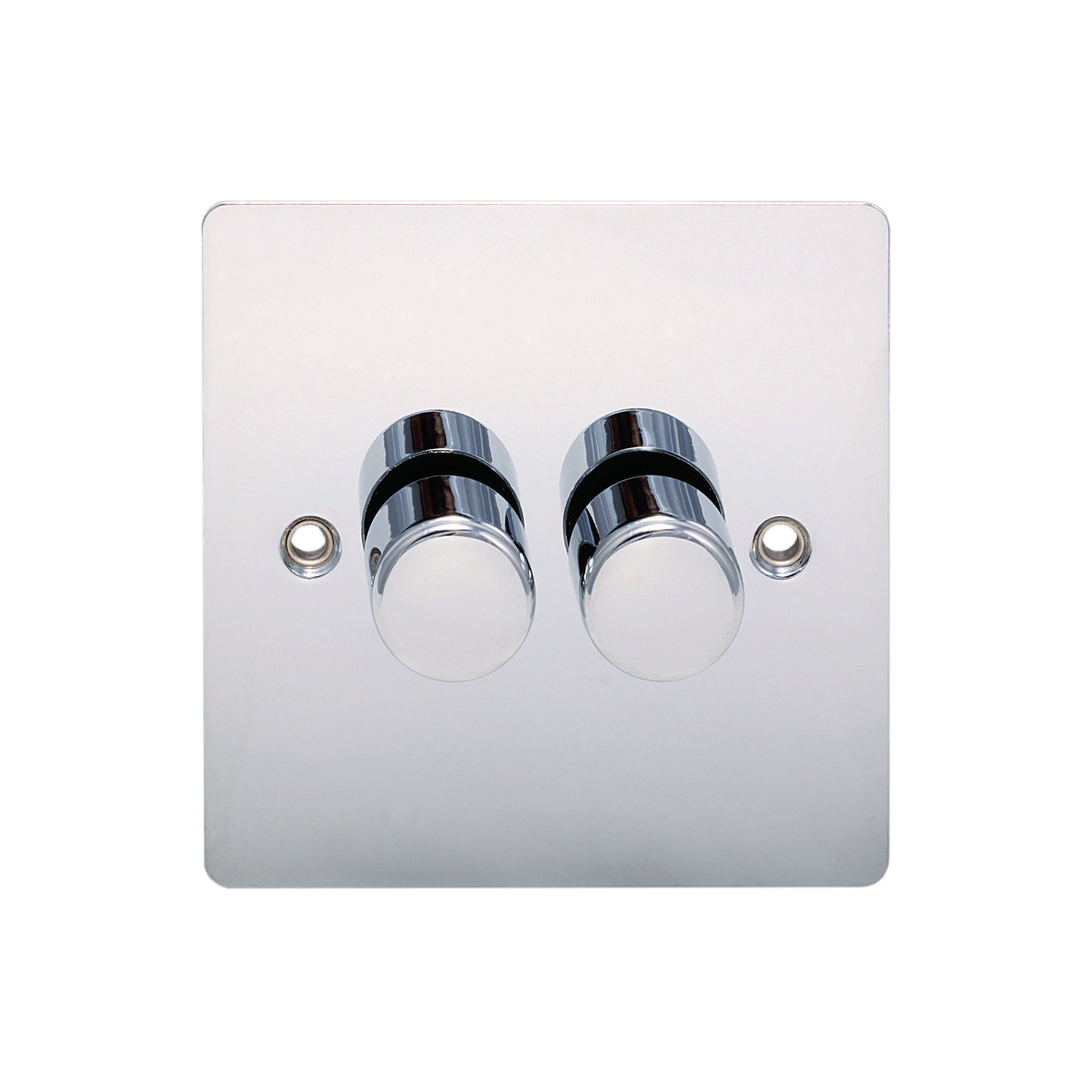 Holder Chrome profile Double 2 way Dimmer switch