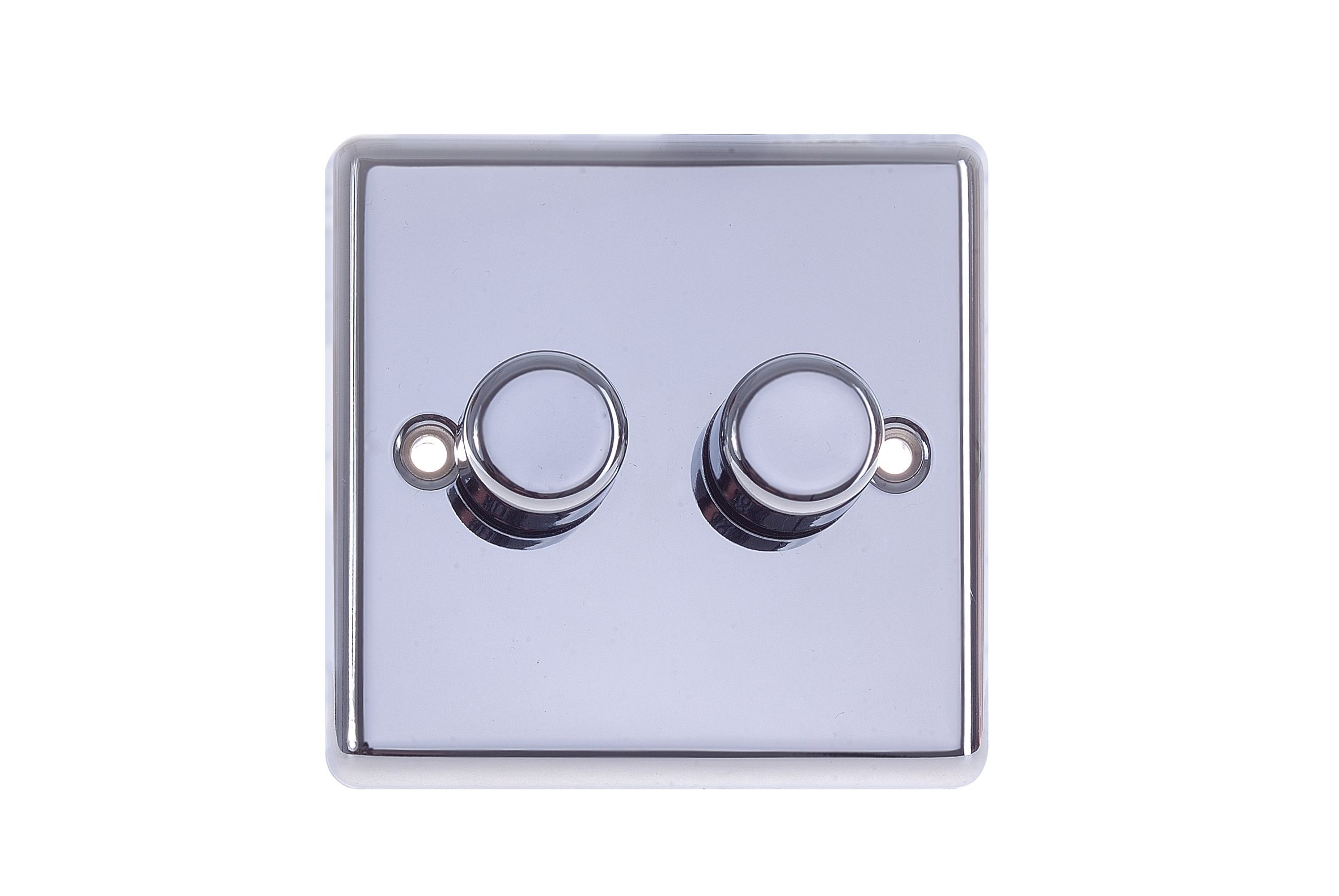Holder Chrome profile Double 2 way Dimmer switch