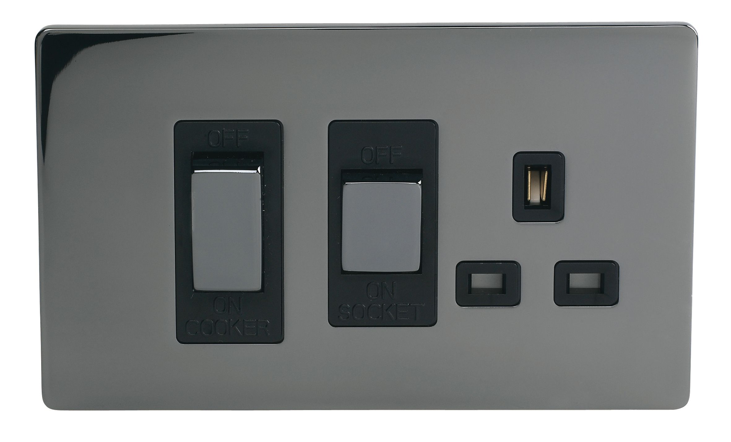 Holder Cooker switch & socket & Black inserts