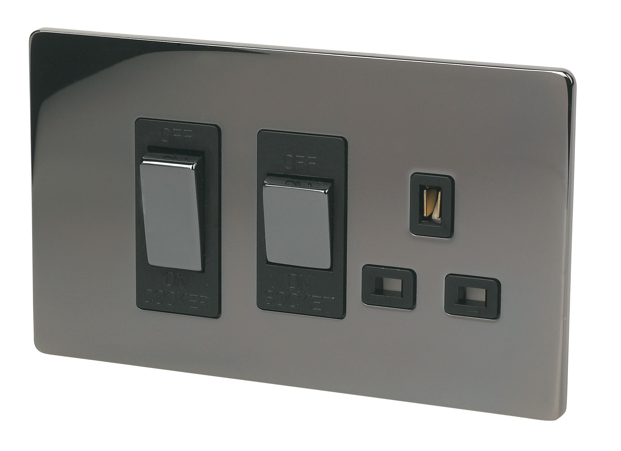 Holder Cooker switch & socket & Black inserts