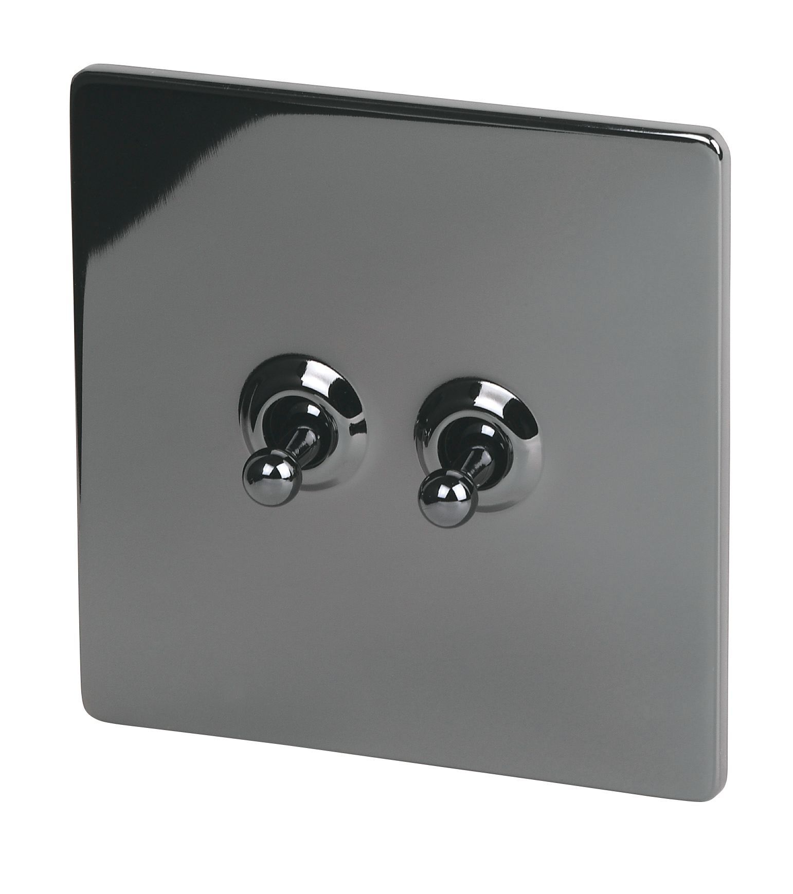 Holder Nickel 10A 2 way Double light Switch
