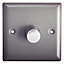 Holder Pewter effect Single 2 way Dimmer switch