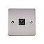 Holder Stainless steel effect Flat Coaxial socket