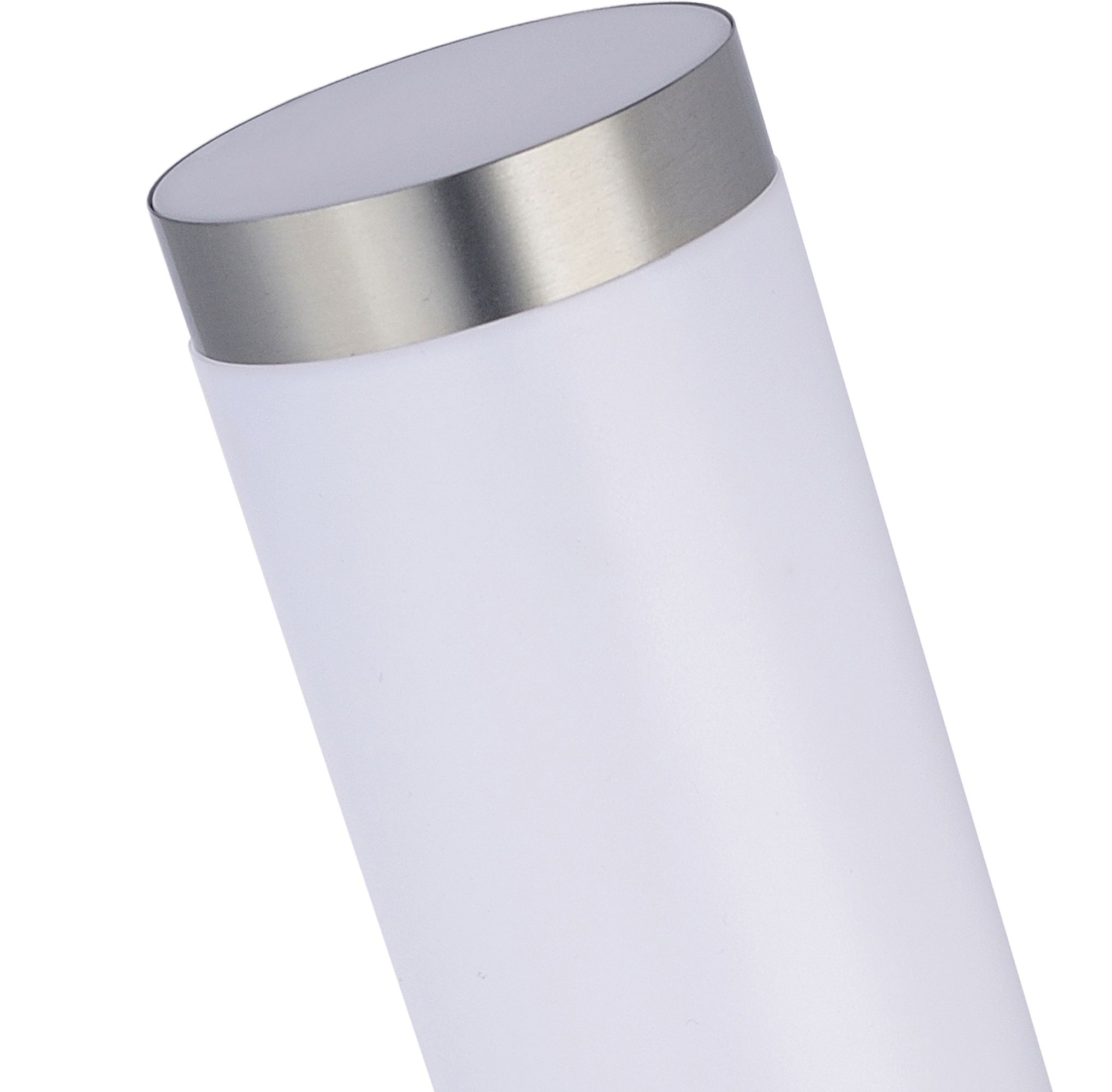 Hollis Fixed Matt Stainless Steel PIR Motion sensor Outdoor Contemporary Slanted Wall light 15W