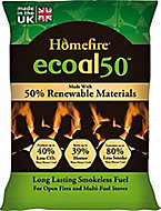 Homefire Ecoal Smokeless Solid fuel briquettes, 10kg