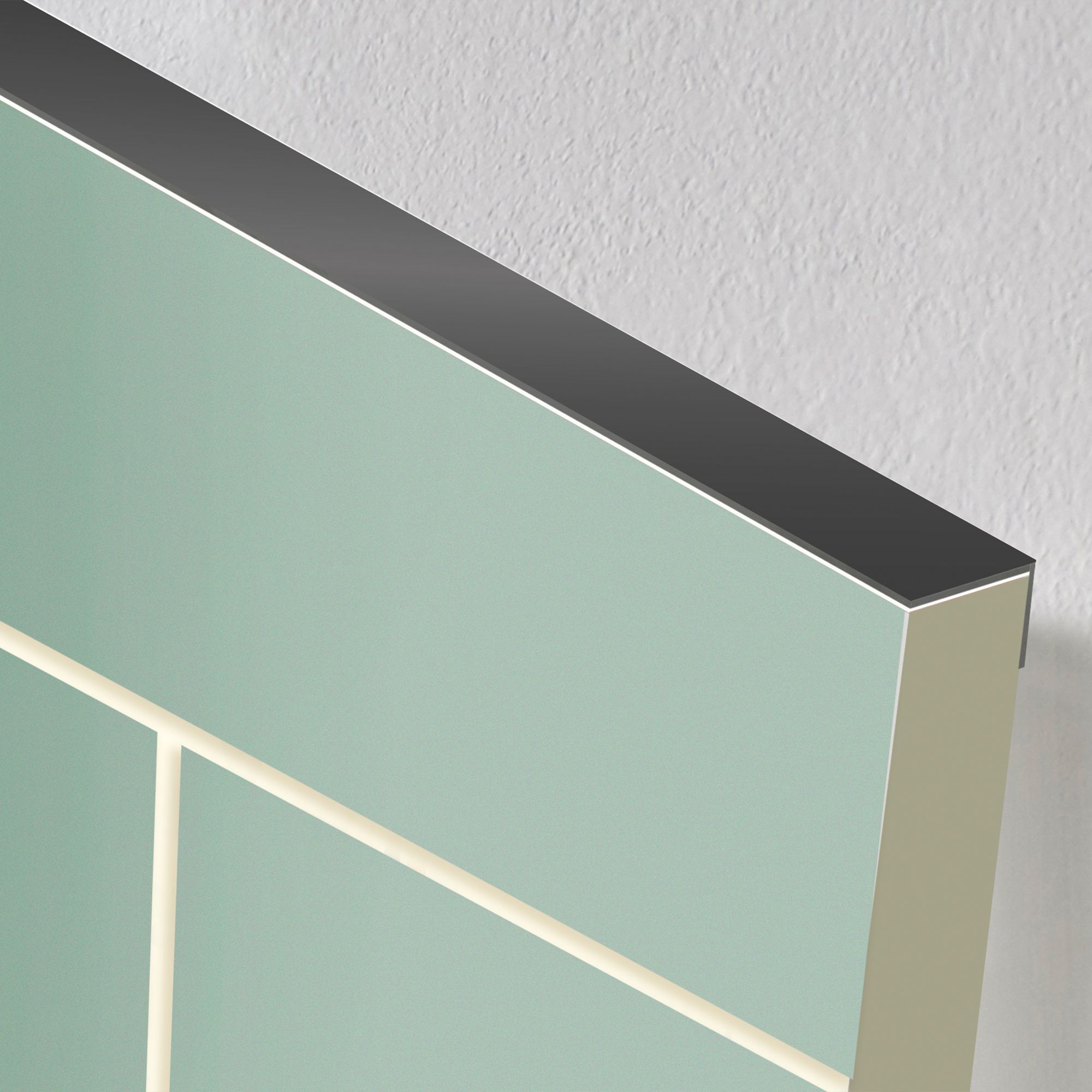 Homelux Polished Carbon 12.5mm Straight Aluminium Tile trim