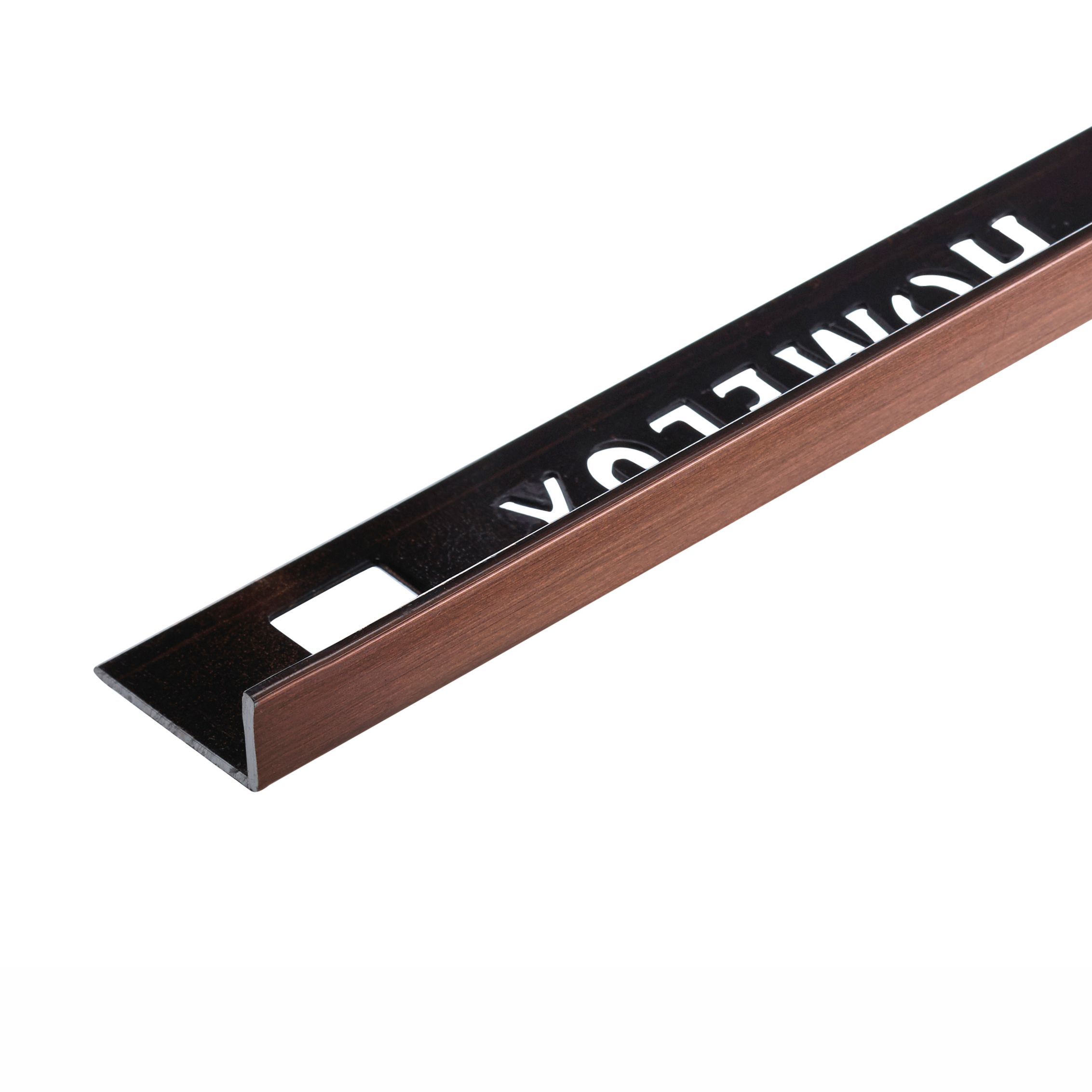 Homelux Polished Copper effect 10mm Straight Aluminium Tile trim