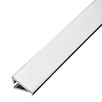 Homelux Polished Silver effect 8mm Triangle Aluminium Tile trim