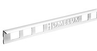 Homelux White 10mm Round Metal Tile trim