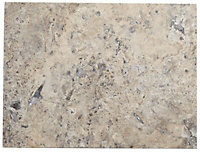 Honed & filled Grey Matt Patterned Stone effect Wall & floor Tile, Pack of 6, (L)406mm (W)305mm