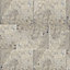 Honed & filled Grey Matt Patterned Stone effect Wall & floor Tile Sample