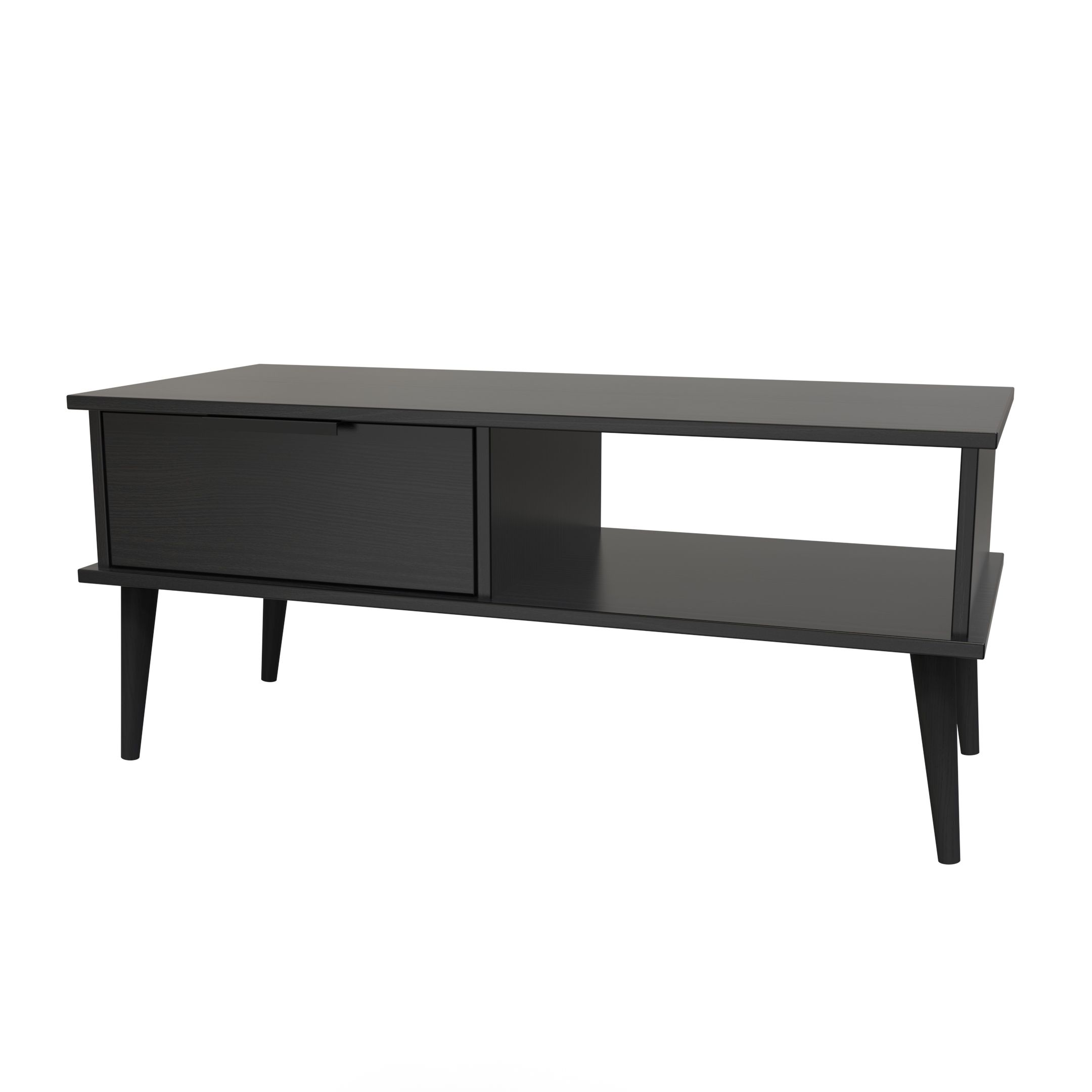 Hong Kong Ready assembled Matt black 1 Drawer Small Coffee table (H)455mm (W)905mm (D)395mm