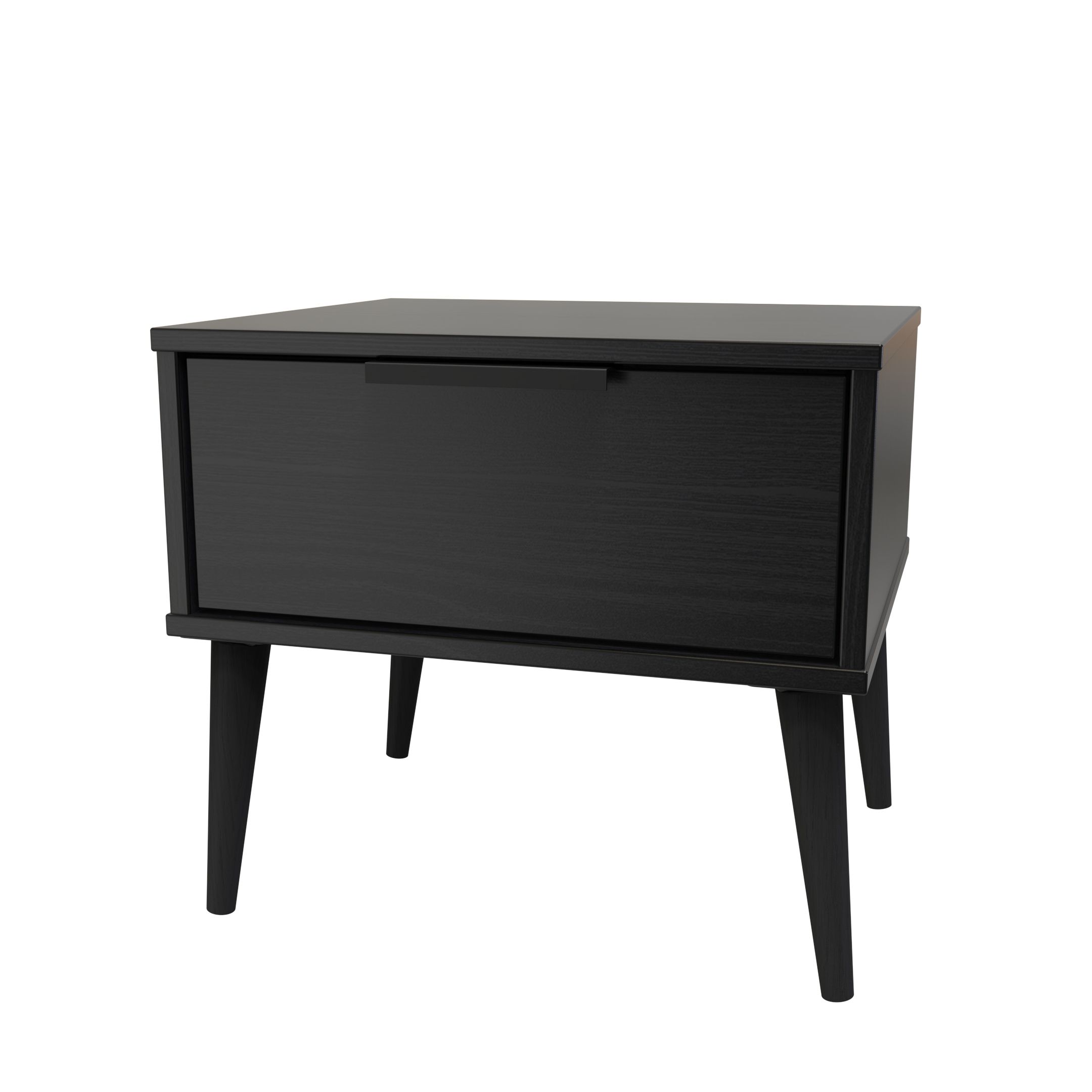 Hong Kong Ready assembled Matt black 1 Drawer Small Side table (H)410mm (W)450mm (D)395mm