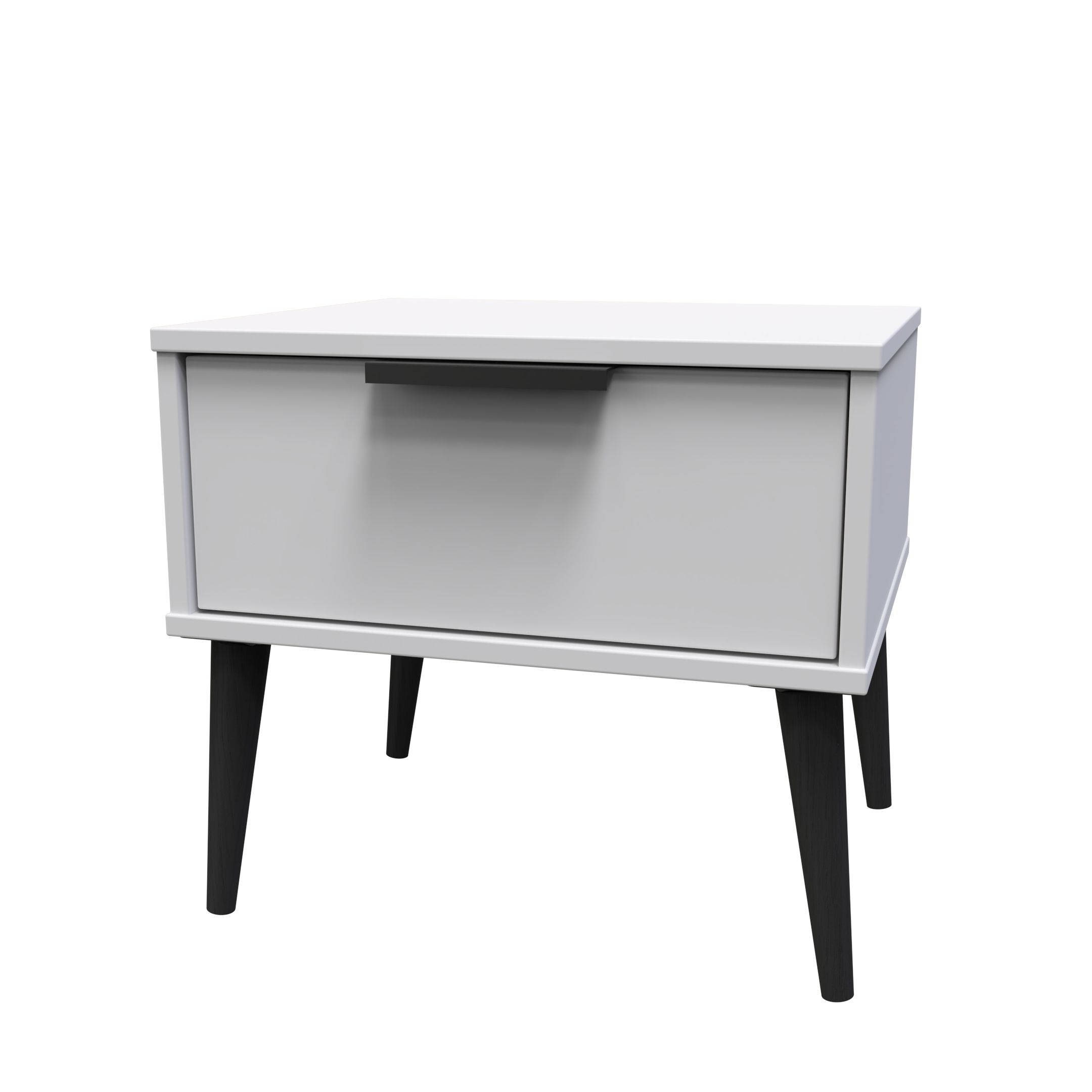 Hong Kong Ready assembled Matt grey 1 Drawer Small Side table (H)410mm (W)450mm (D)395mm