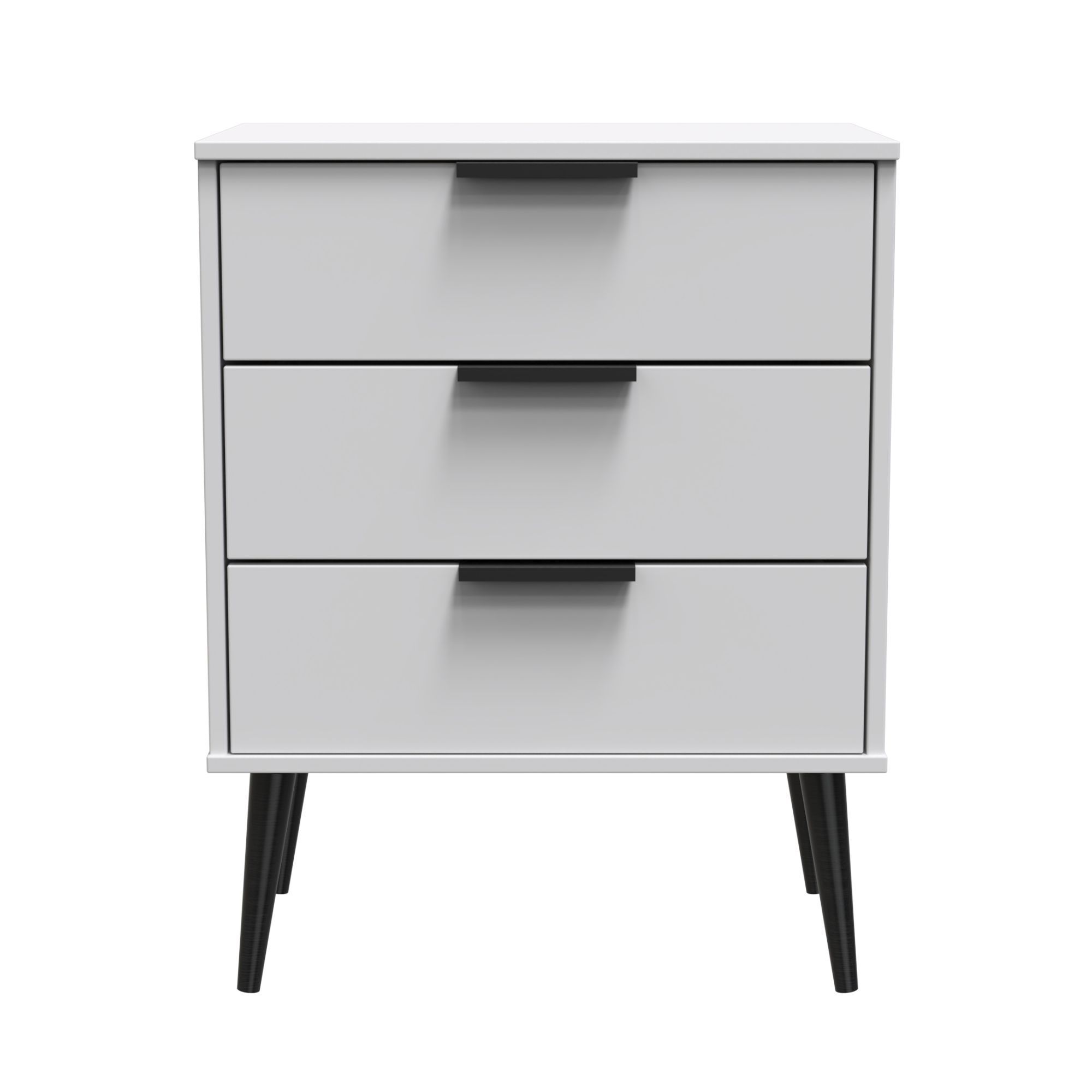 Hong Kong Ready assembled Matt grey 3 Drawer Chest of drawers (H)740mm (W)575mm (D)395mm