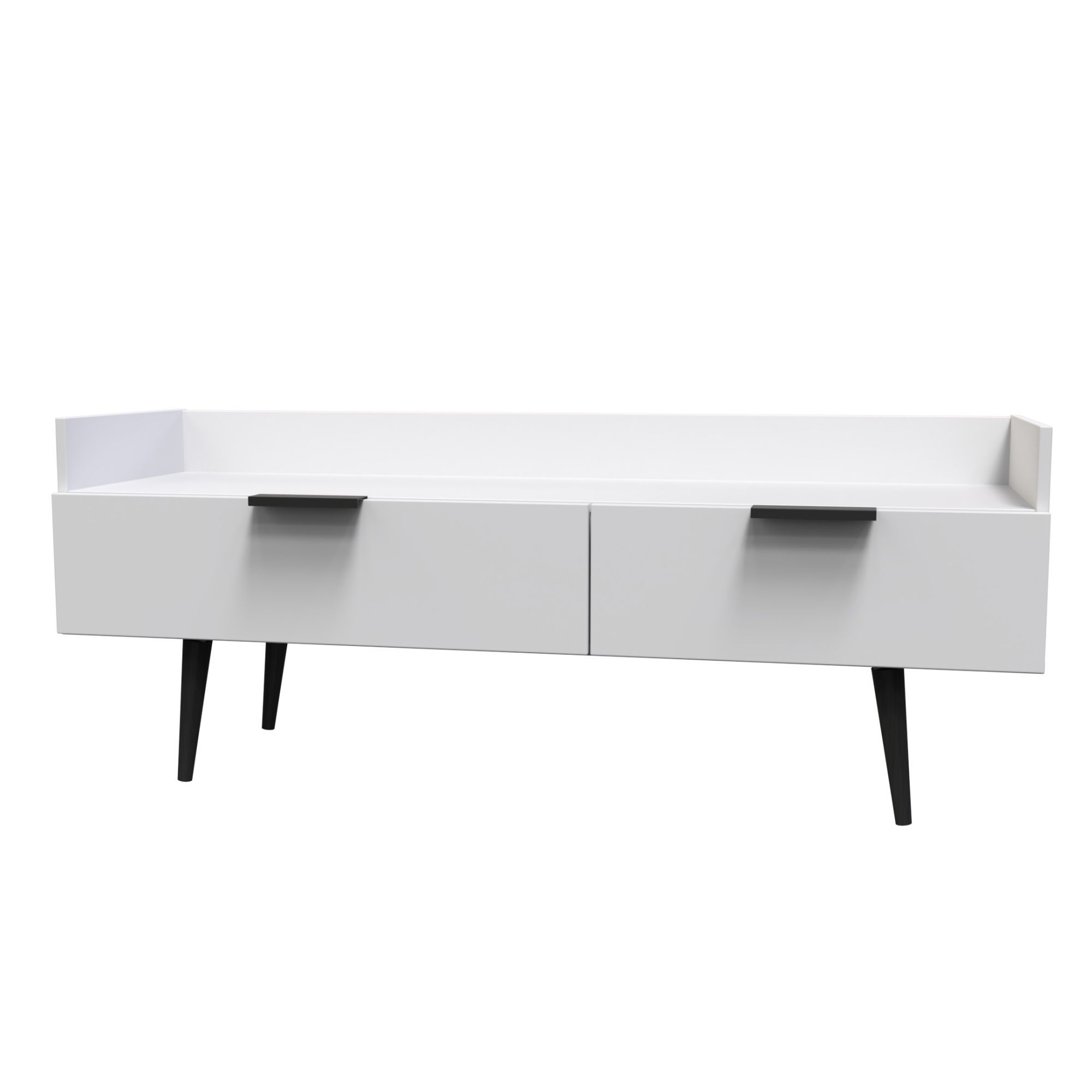 Hong Kong Ready assembled Matt grey Media unit with 2 drawers, (H)128cm x (W)51.5cm x (D)39.5cm