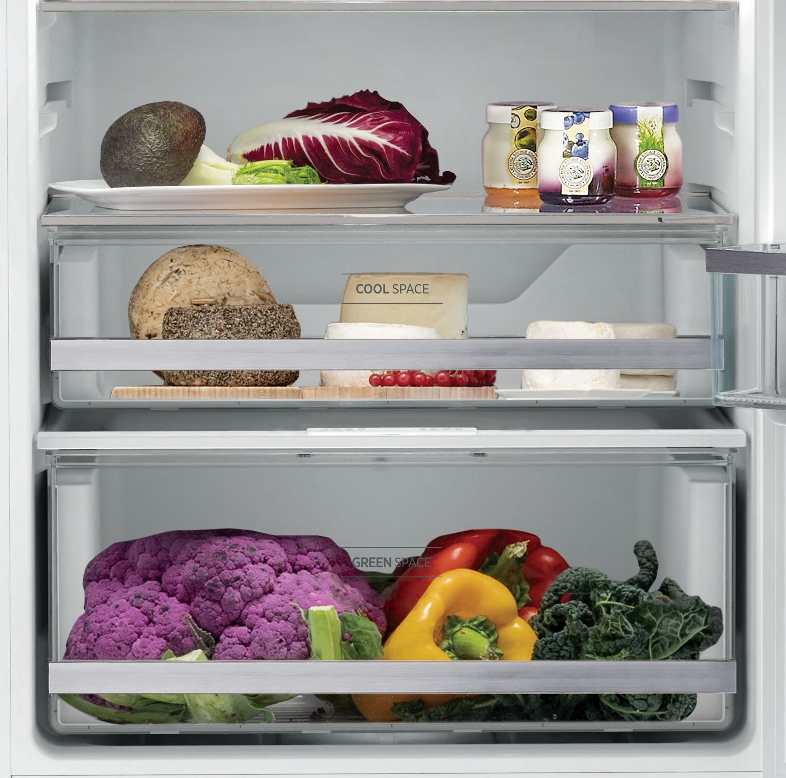 Hoover integrated store fridge freezer