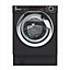 Hoover HBWS 48D3ACBE-80 Black Built-in Washing machine, 8kg