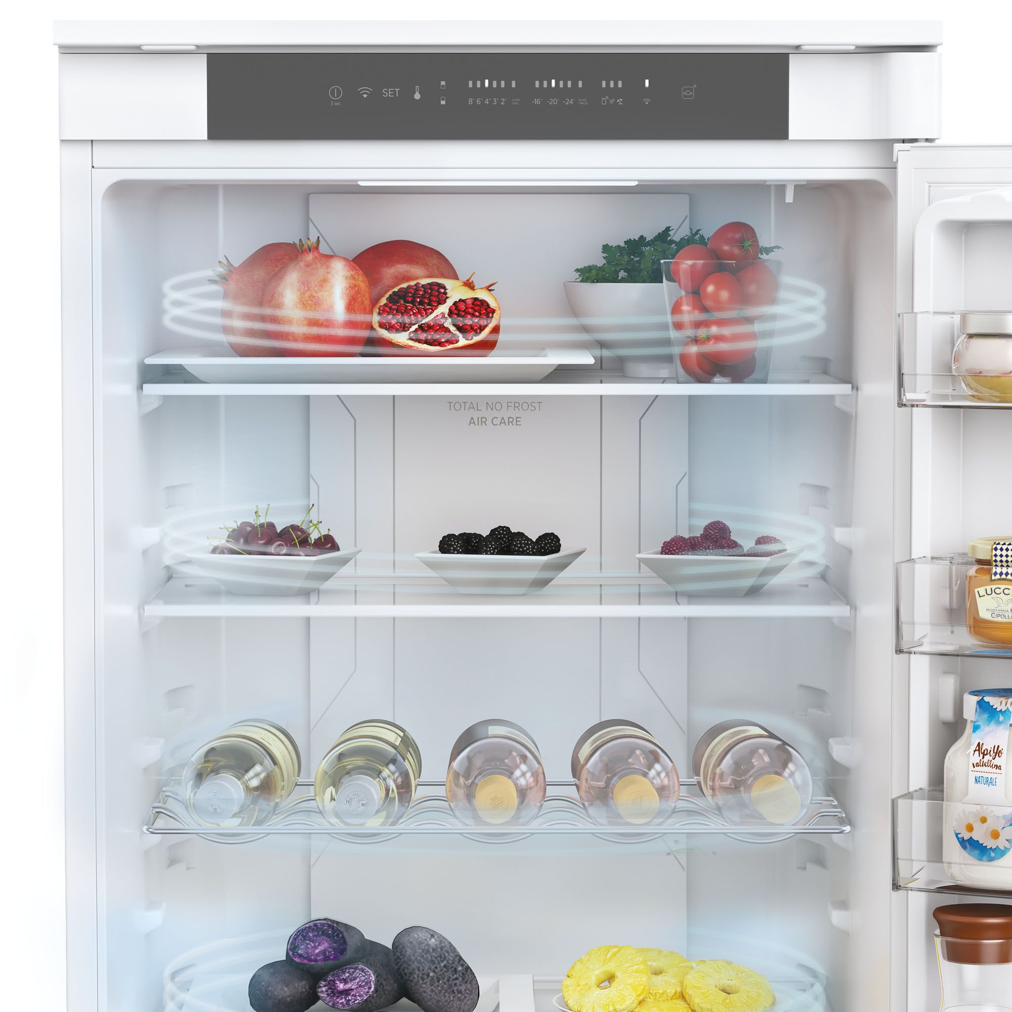 Hoover HFTNF5518EW-1 70:30 Integrated Frost free Fridge freezer - White