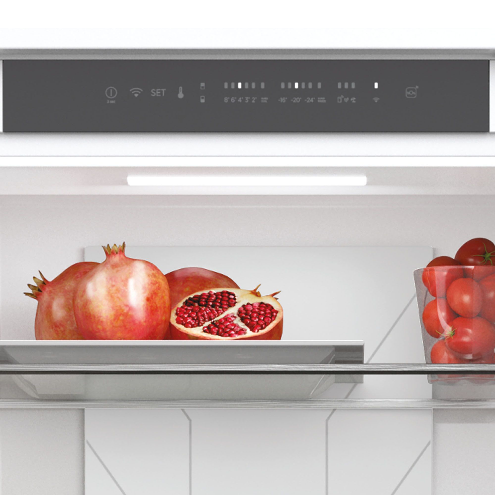 Hoover HFTNF5518EW-1 70:30 Integrated Frost free Fridge freezer - White