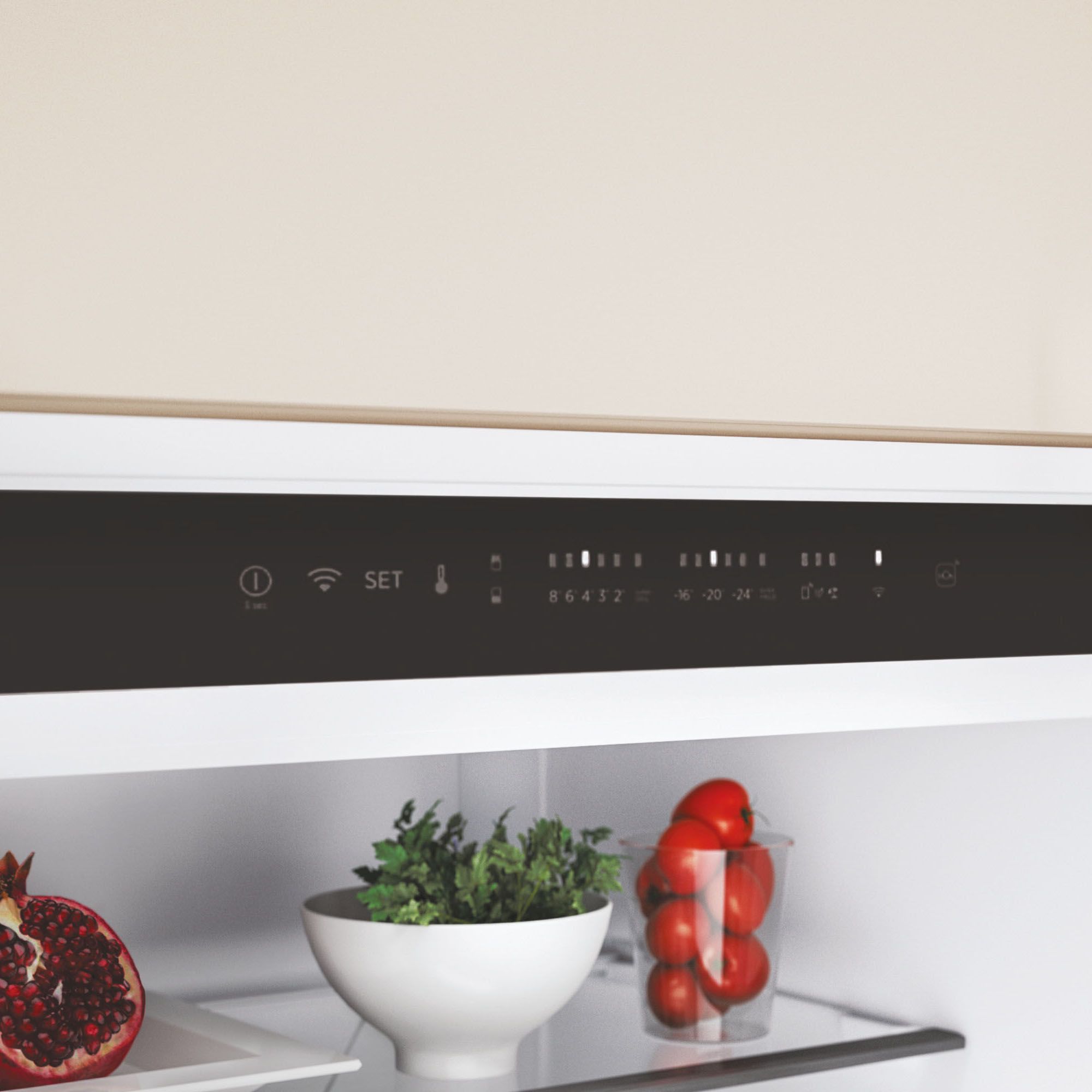 Hoover HFTNF5518EW-1 70:30 Integrated Frost free Fridge freezer - White