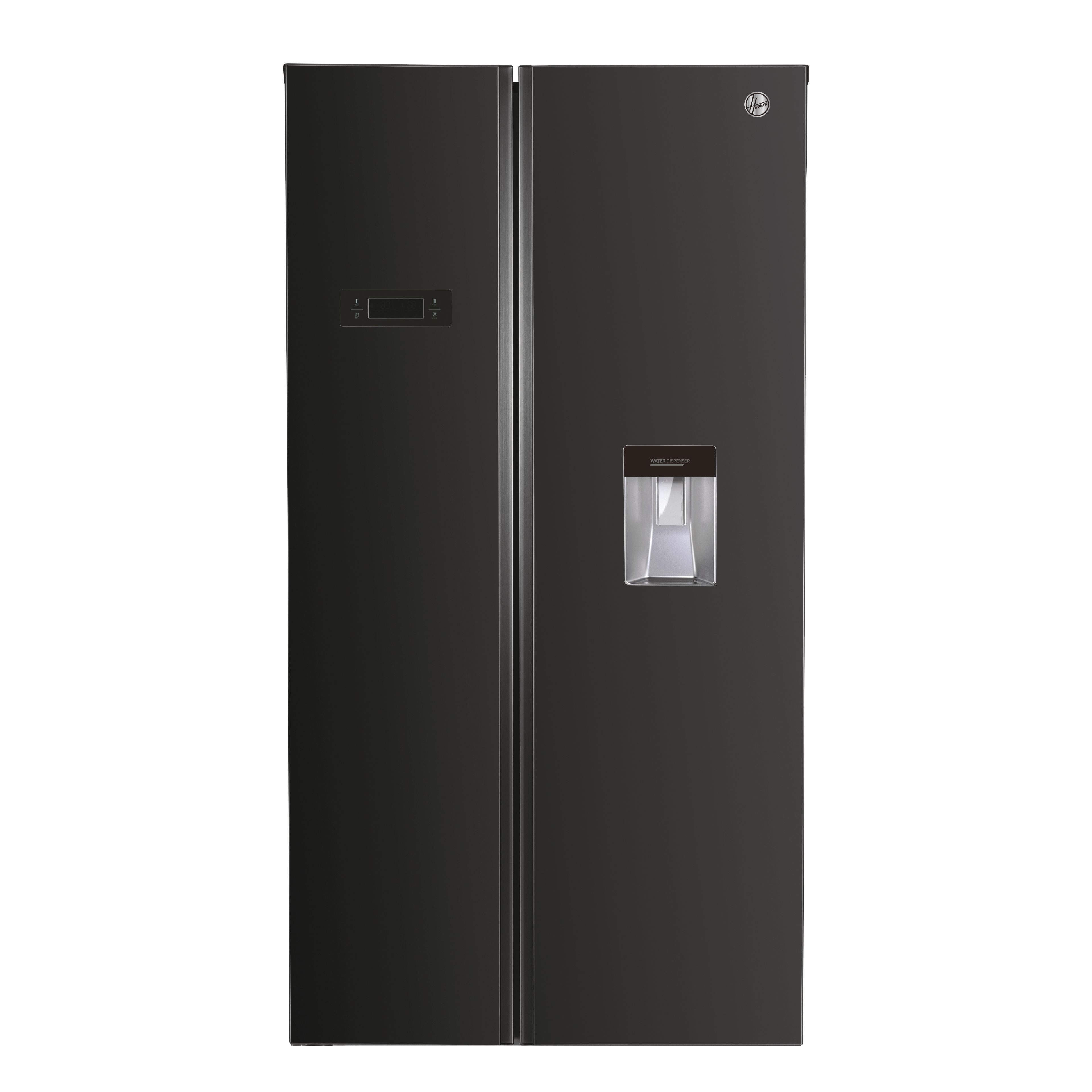Hoover HHSBSO 6174BWDK 70:30 American style Freestanding Frost free Fridge freezer - Black