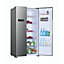 Hoover HHSBSO6174XK American style Freestanding Frost free Fridge freezer - Stainless steel silver effect