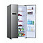 Hoover HHSBSO6174XWDK American style Freestanding Frost free Fridge freezer - Stainless steel silver effect