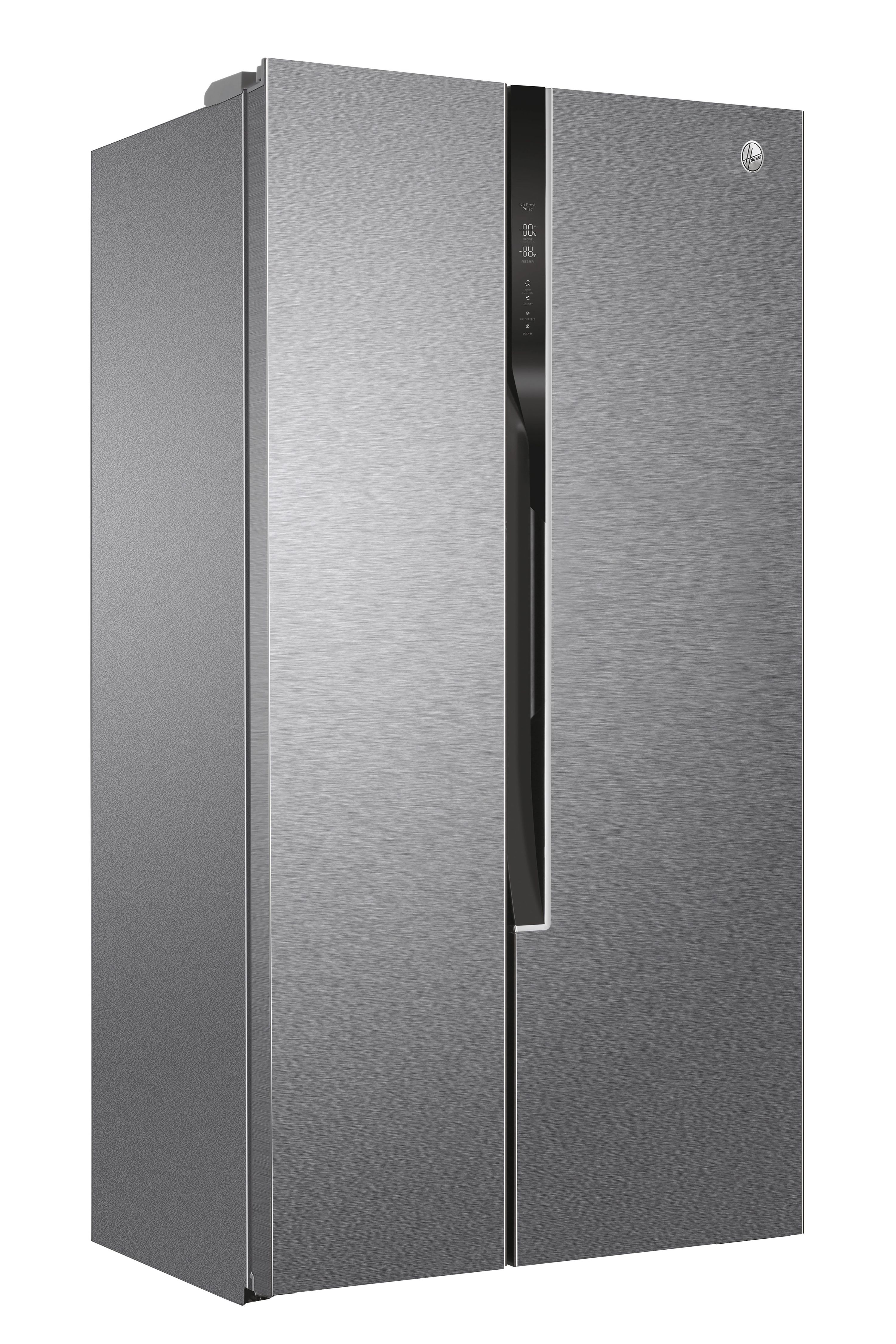 Hoover HHSF918F1XK 70:30 American style Freestanding Frost free Fridge freezer - Silver effect