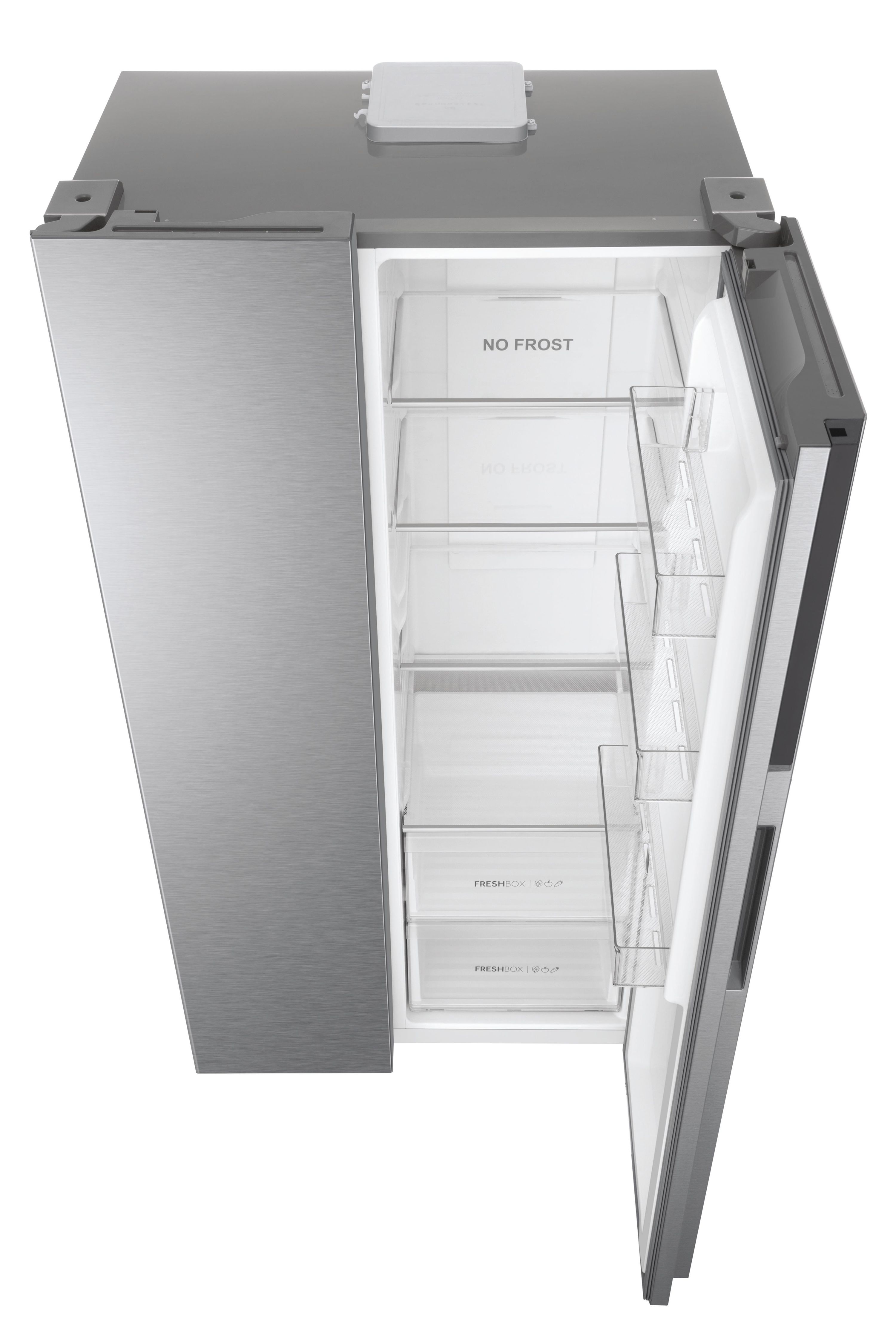 Hoover HHSF918F1XK 70:30 American style Freestanding Frost free Fridge freezer - Silver effect