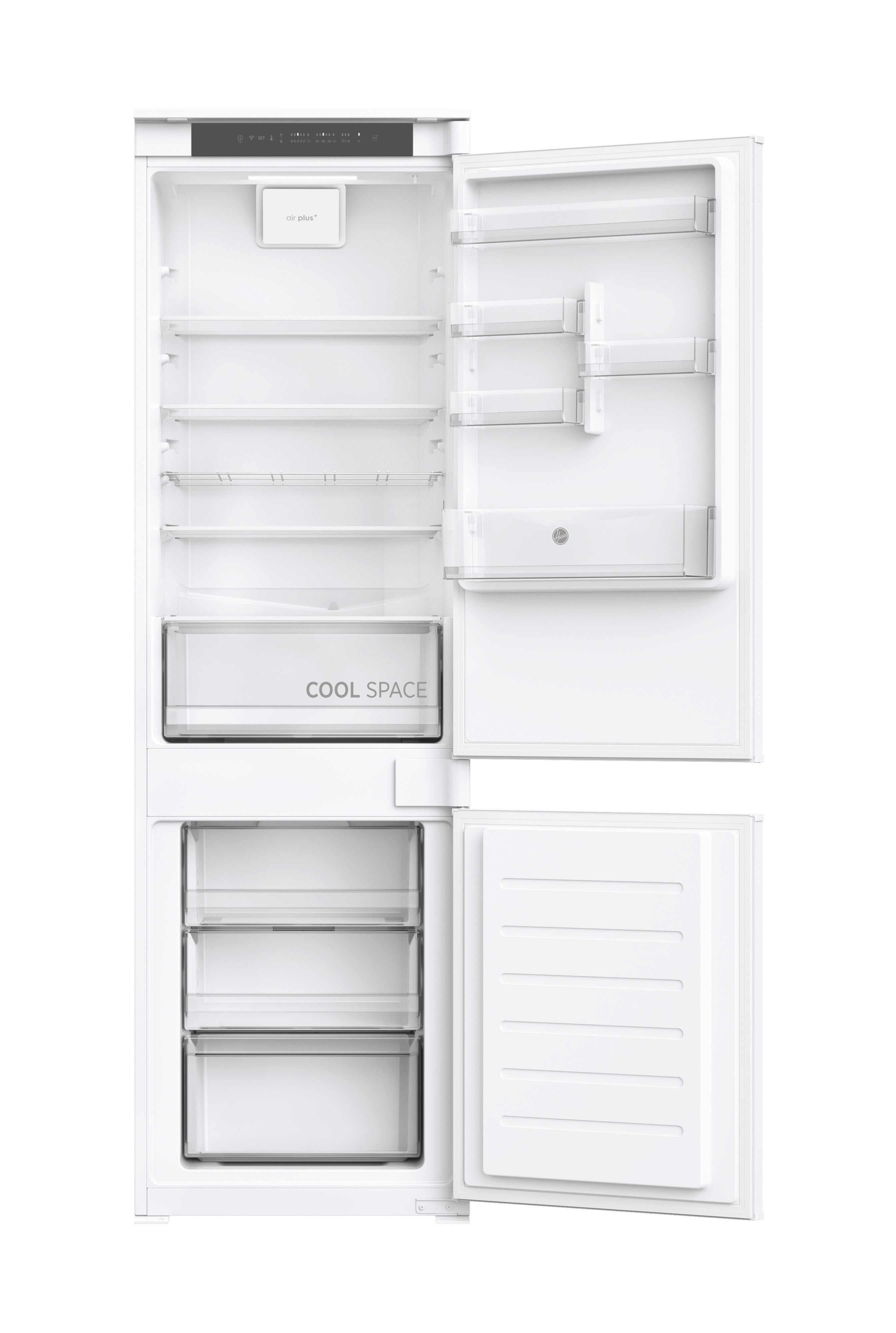 Hoover HOBT5518EWK 7030 Builtin Frost free Fridge freezer White