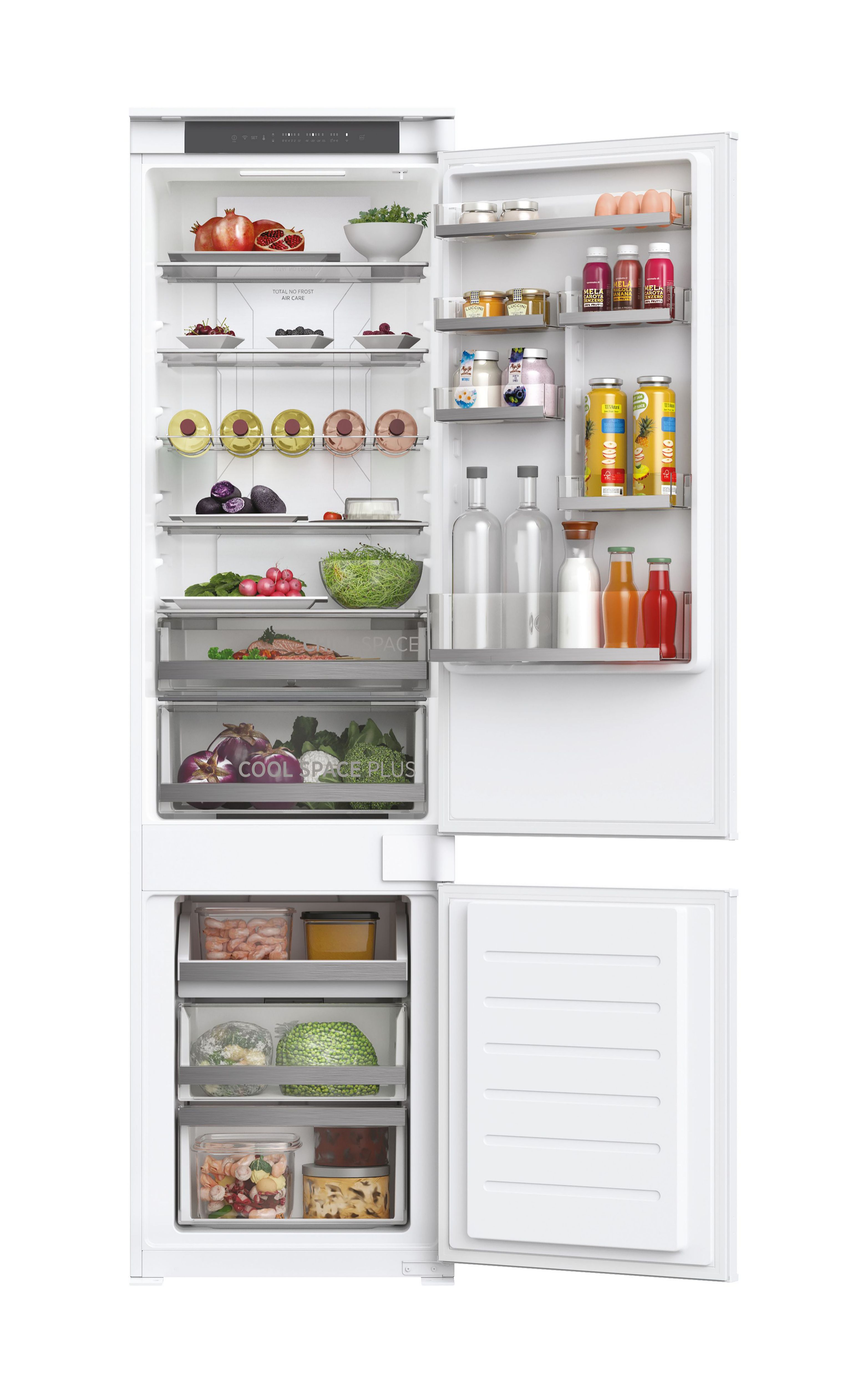 Hoover HOBT5519EWK 70:30 Traditional Built-in Automatic defrost Fridge freezer - White