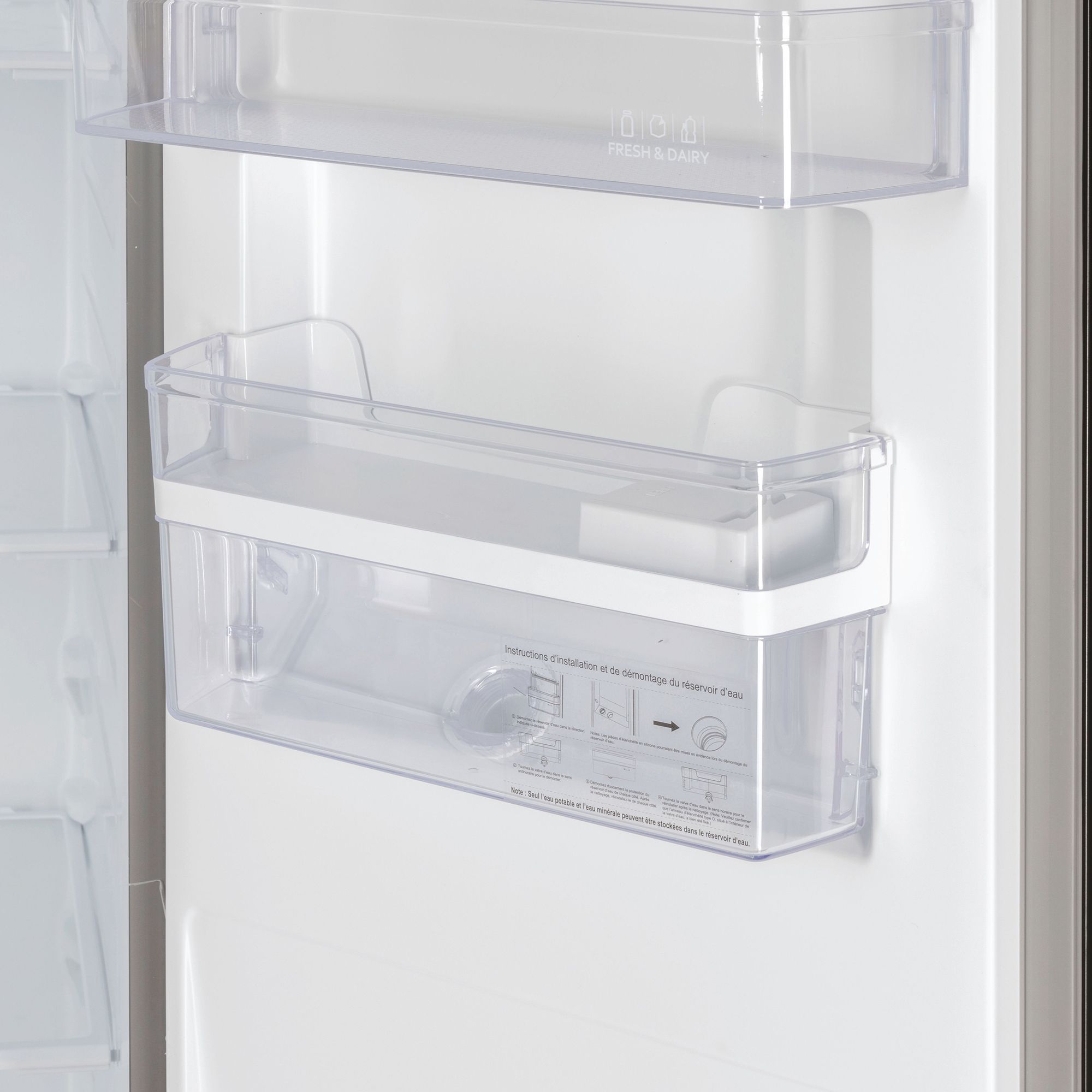Hoover HSC818FXWDK 70:30 American style Freestanding Frost free Fridge freezer - Silver effect