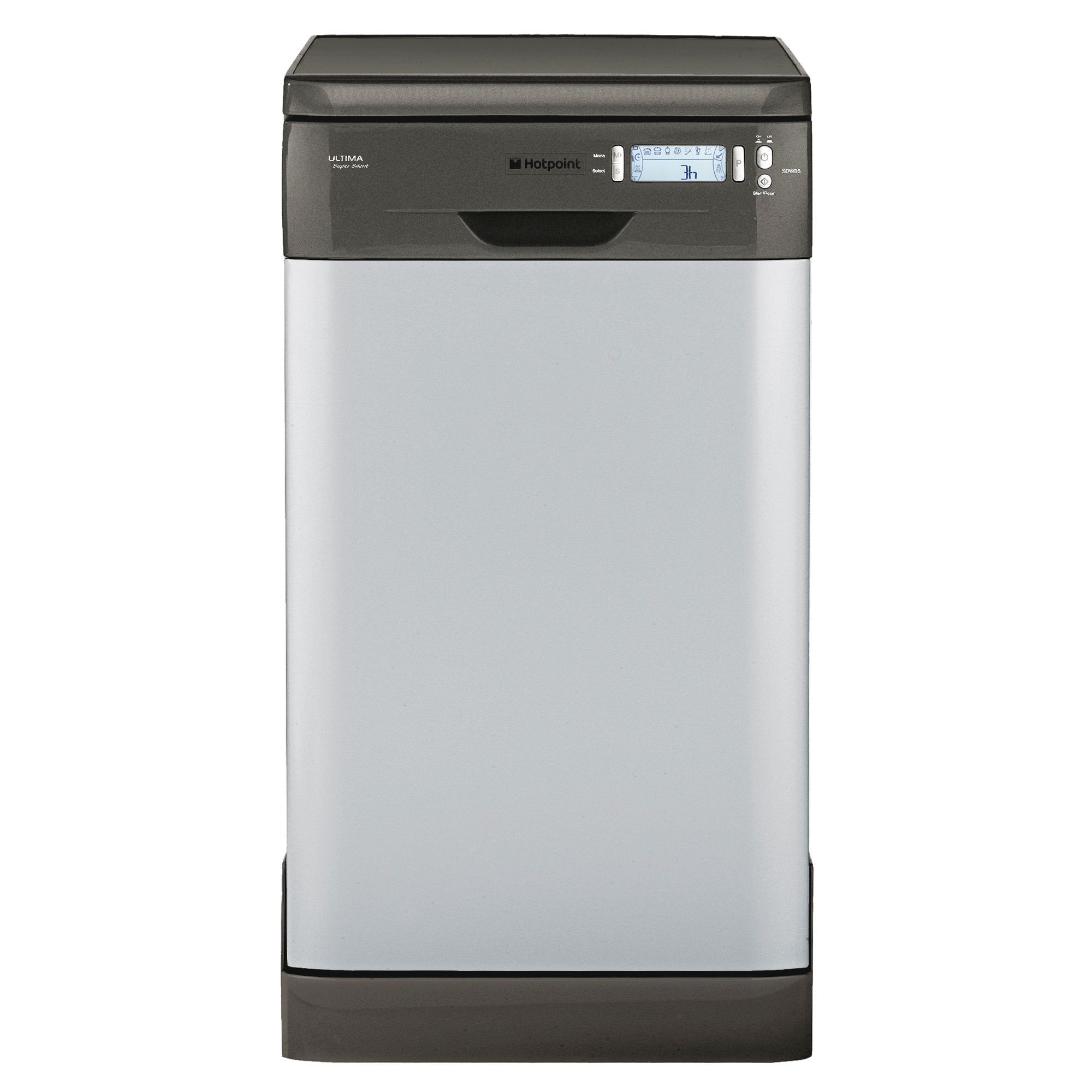 Hotpoint BDW60MCL Freestanding Grey Slimline Dishwasher DIY at B&Q