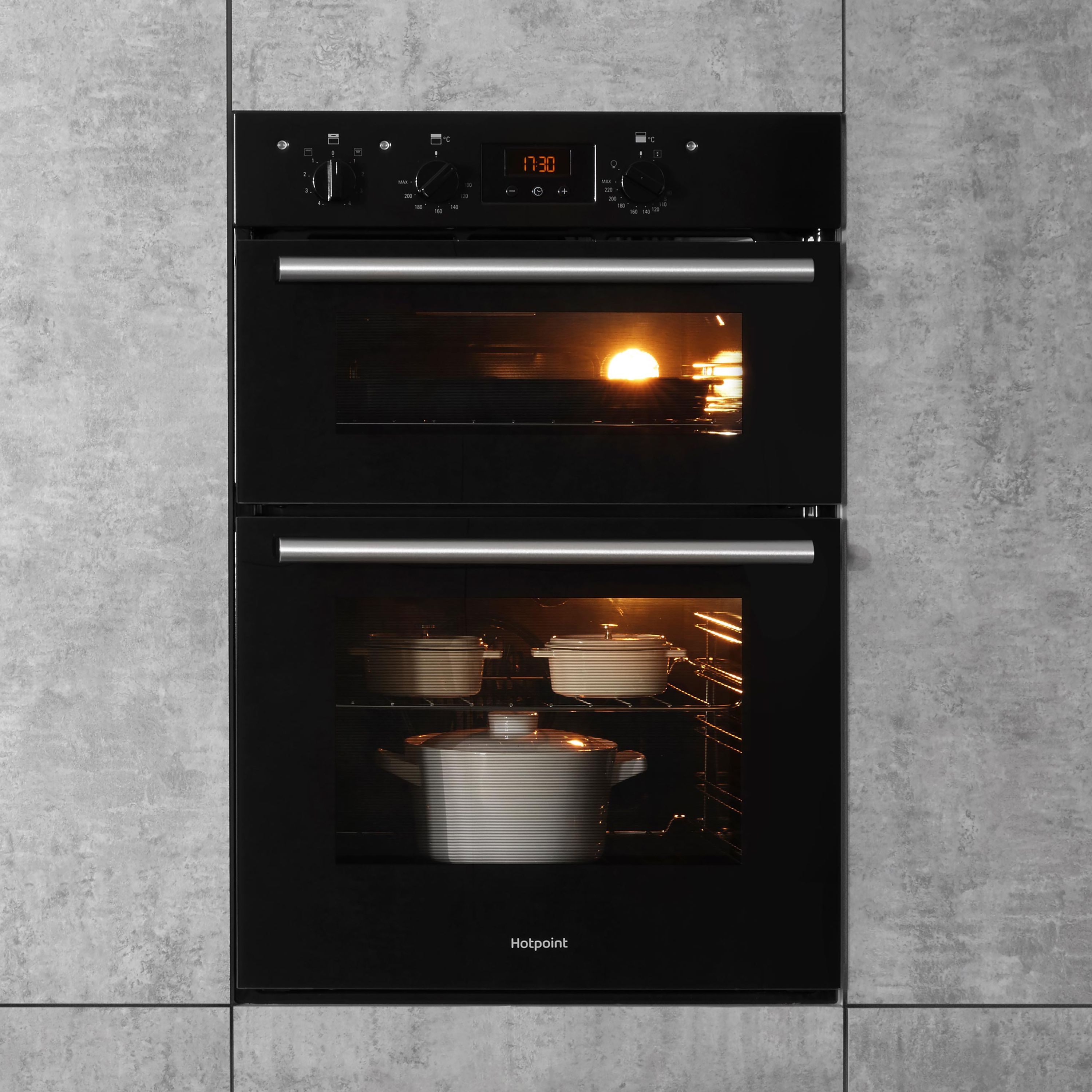 Hotpoint dd2544cix deals double oven