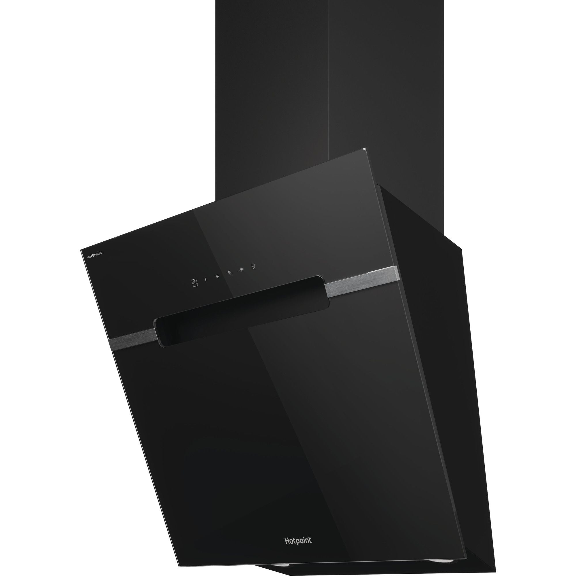 Hotpoint DropProtect PHVS 61F LT DP K Glass Chimney Cooker hood (W)59.8cm - Black