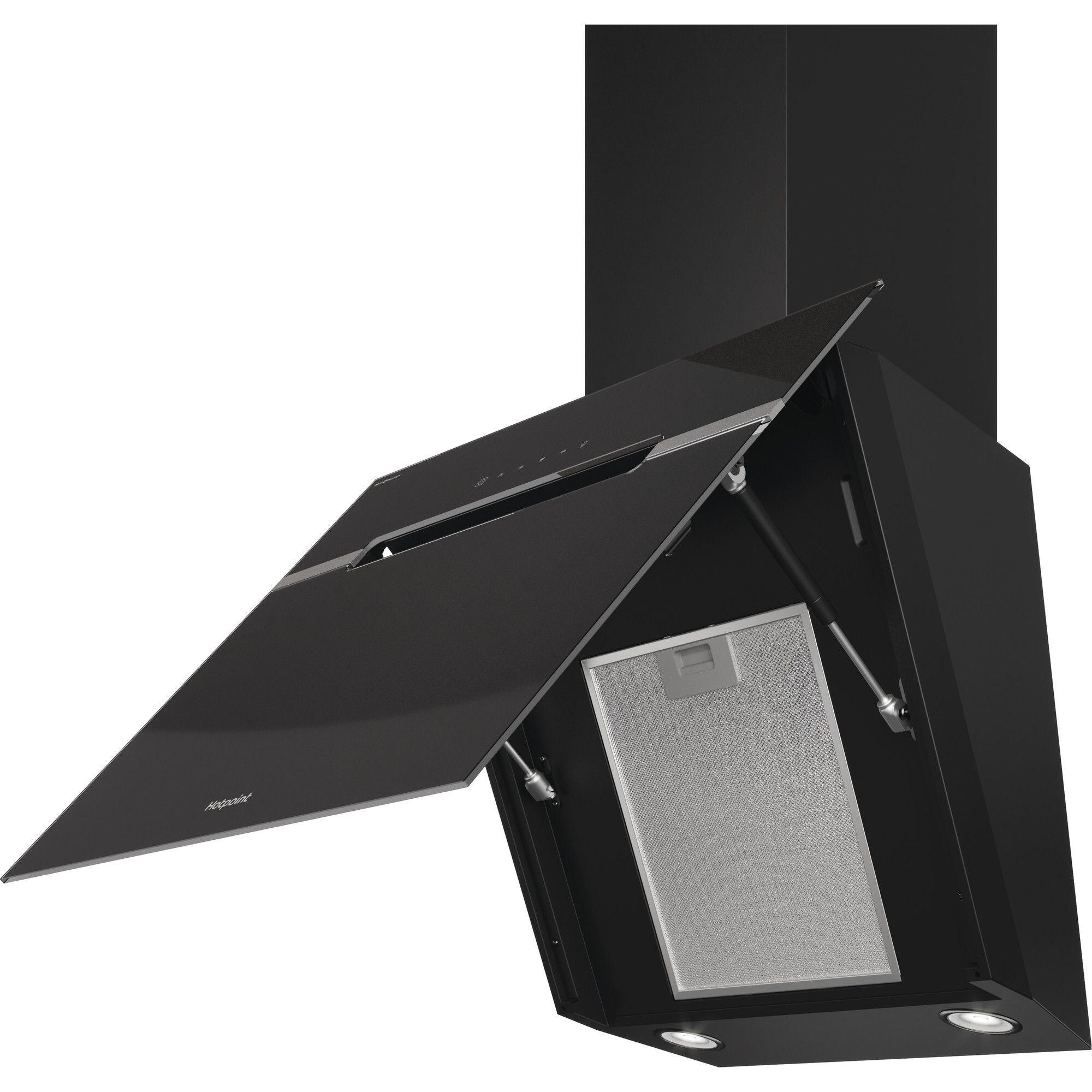Hotpoint DropProtect PHVS 61F LT DP K Glass Chimney Cooker hood (W)59.8cm - Black