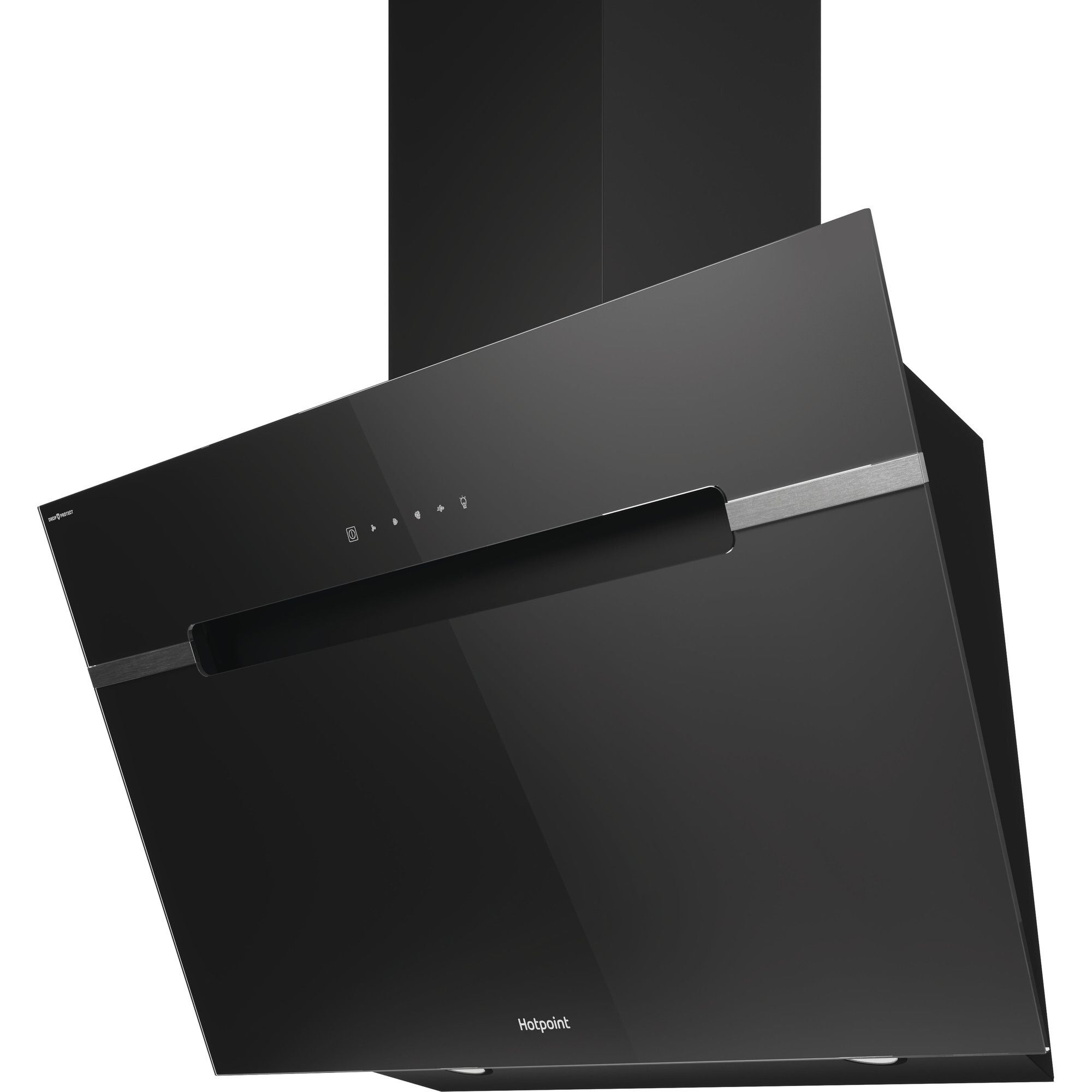 Hotpoint DropProtect PHVS 91F LT DP K Glass Chimney Cooker hood (W)89.8cm - Black