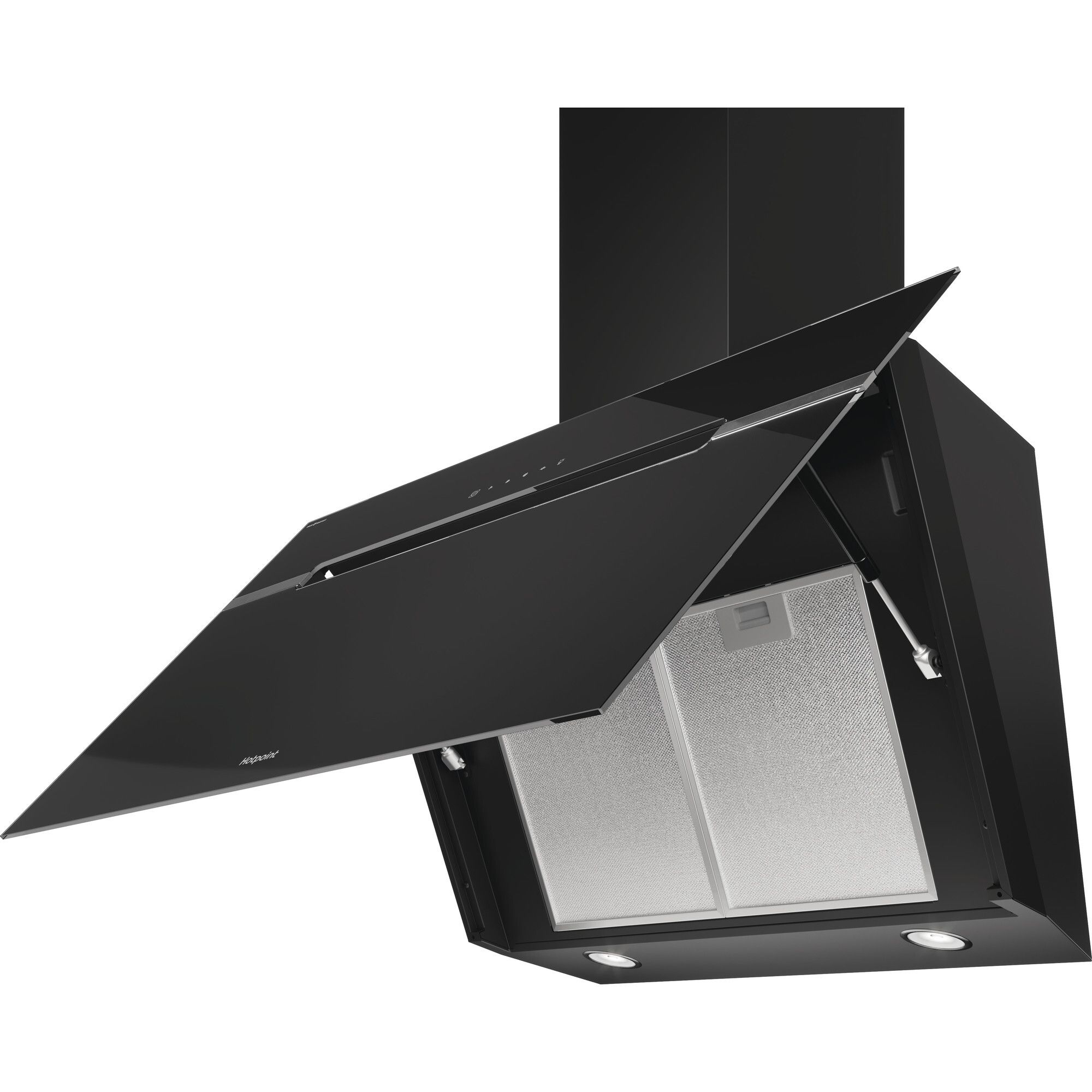 Hotpoint DropProtect PHVS 91F LT DP K Glass Chimney Cooker hood (W)89.8cm - Black