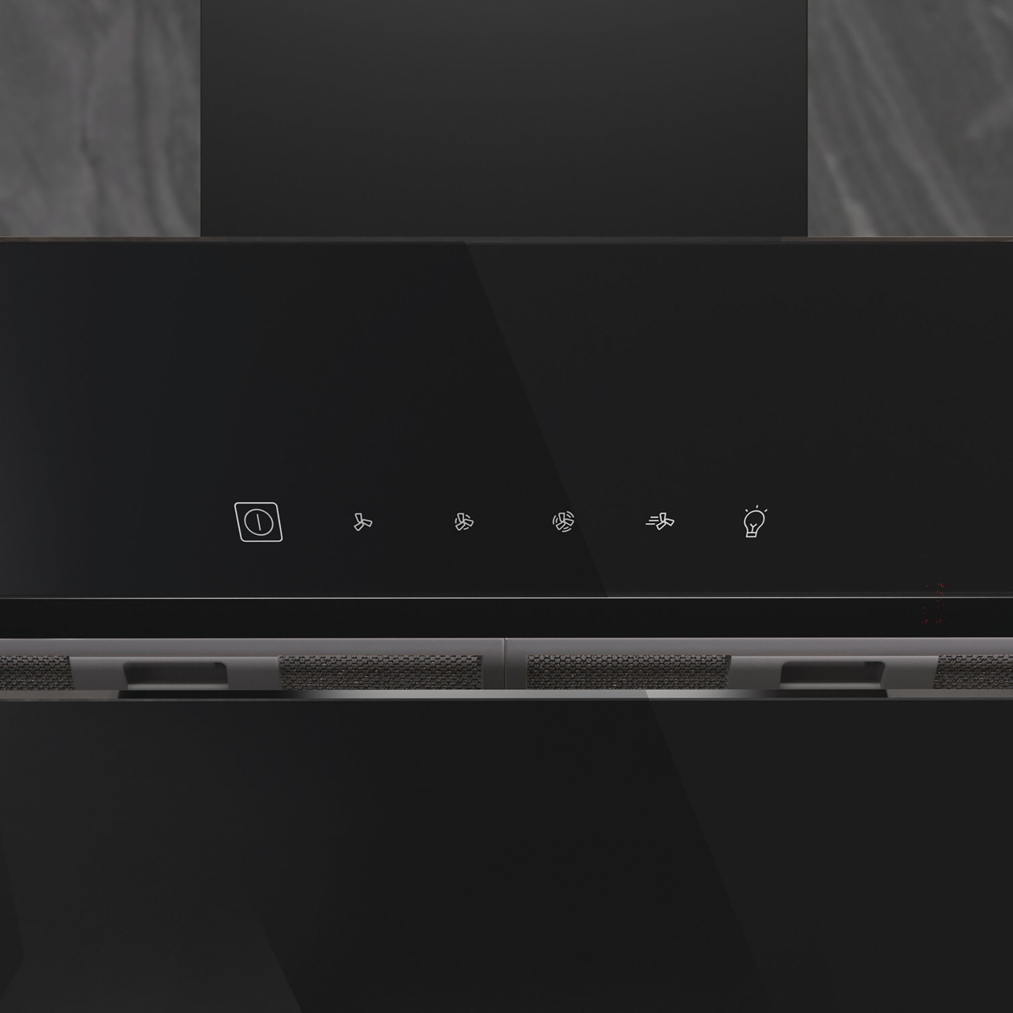 Hotpoint DropProtect PHVS 91F LT DP K Glass Chimney Cooker hood (W)89.8cm - Black