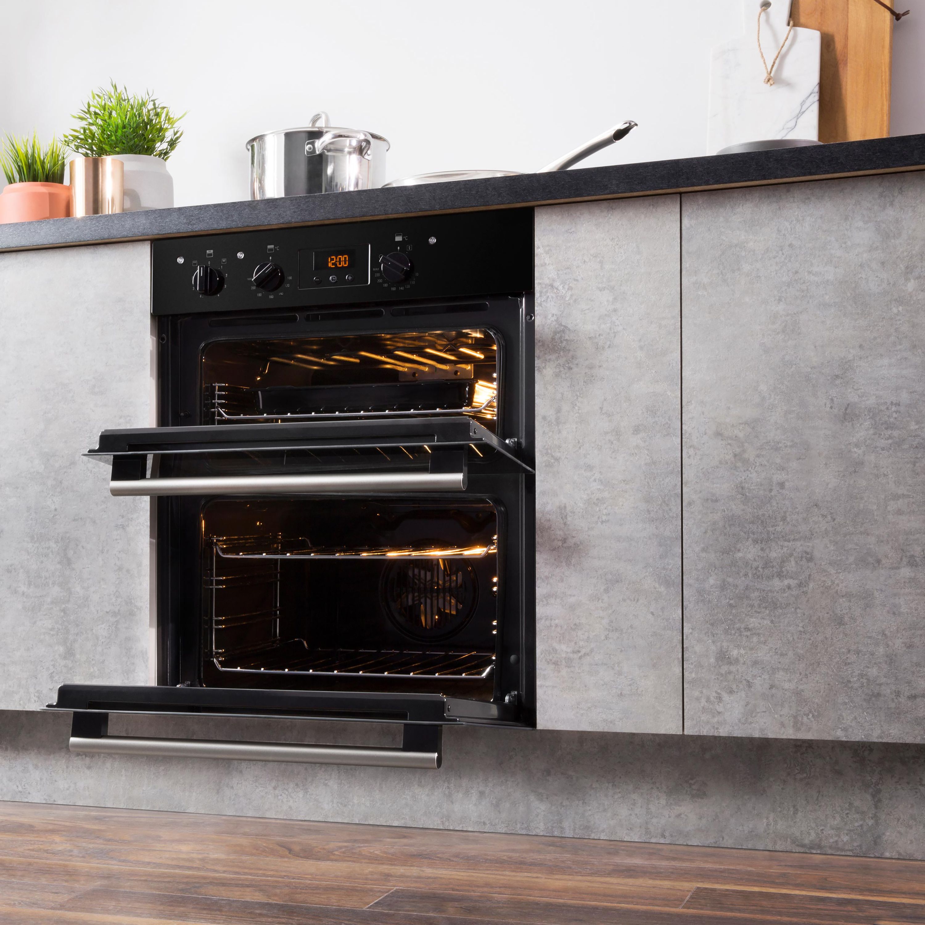 Hotpoint DU2540BL BK Integrated Electric Double oven Black