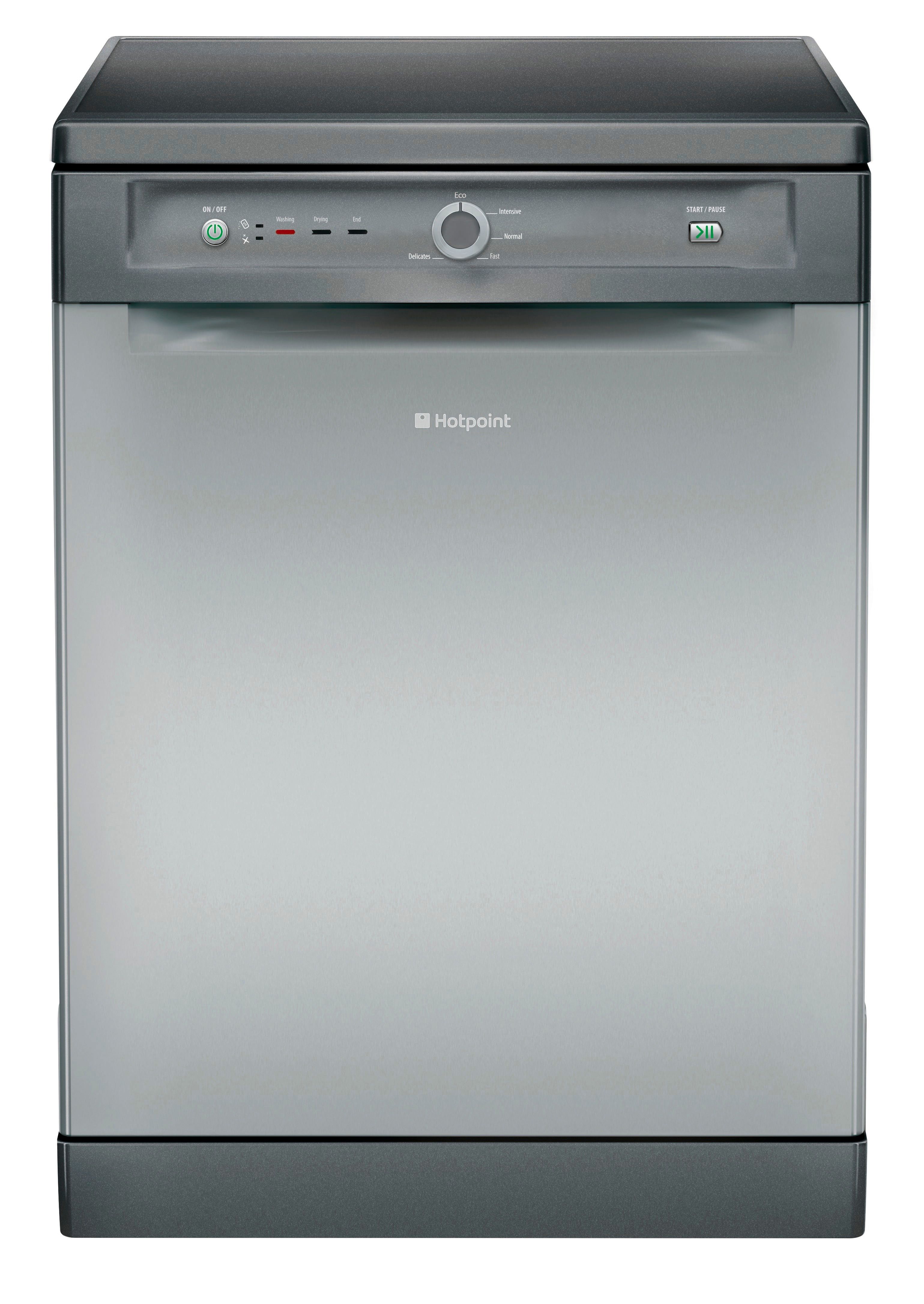 Hotpoint FDYB 10011 G Freestanding Grey Full size Dishwasher DIY at B&Q
