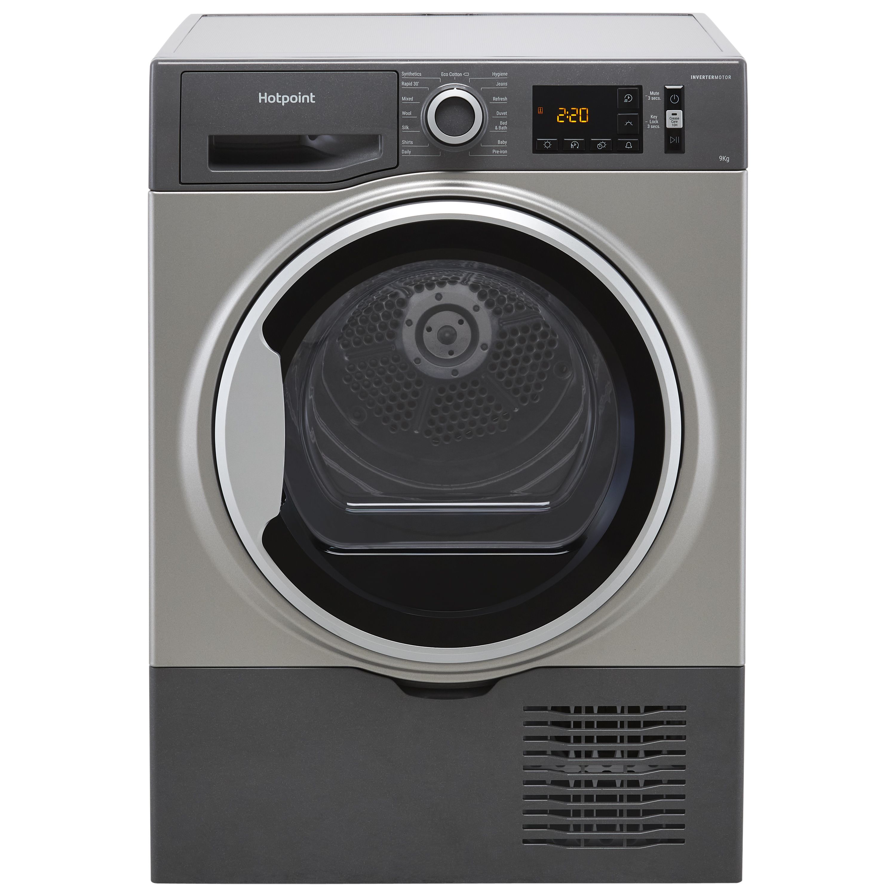 Hotpoint H3D91GSUK_GH 9kg Freestanding Condenser Tumble dryer - Graphite