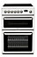 Hotpoint HAE60P S 60cm Double Electric Cooker with Ceramic Hob - White
