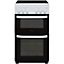 Hotpoint HD5V92KCW_WH 50cm Double Electric Cooker with Ceramic Hob - White