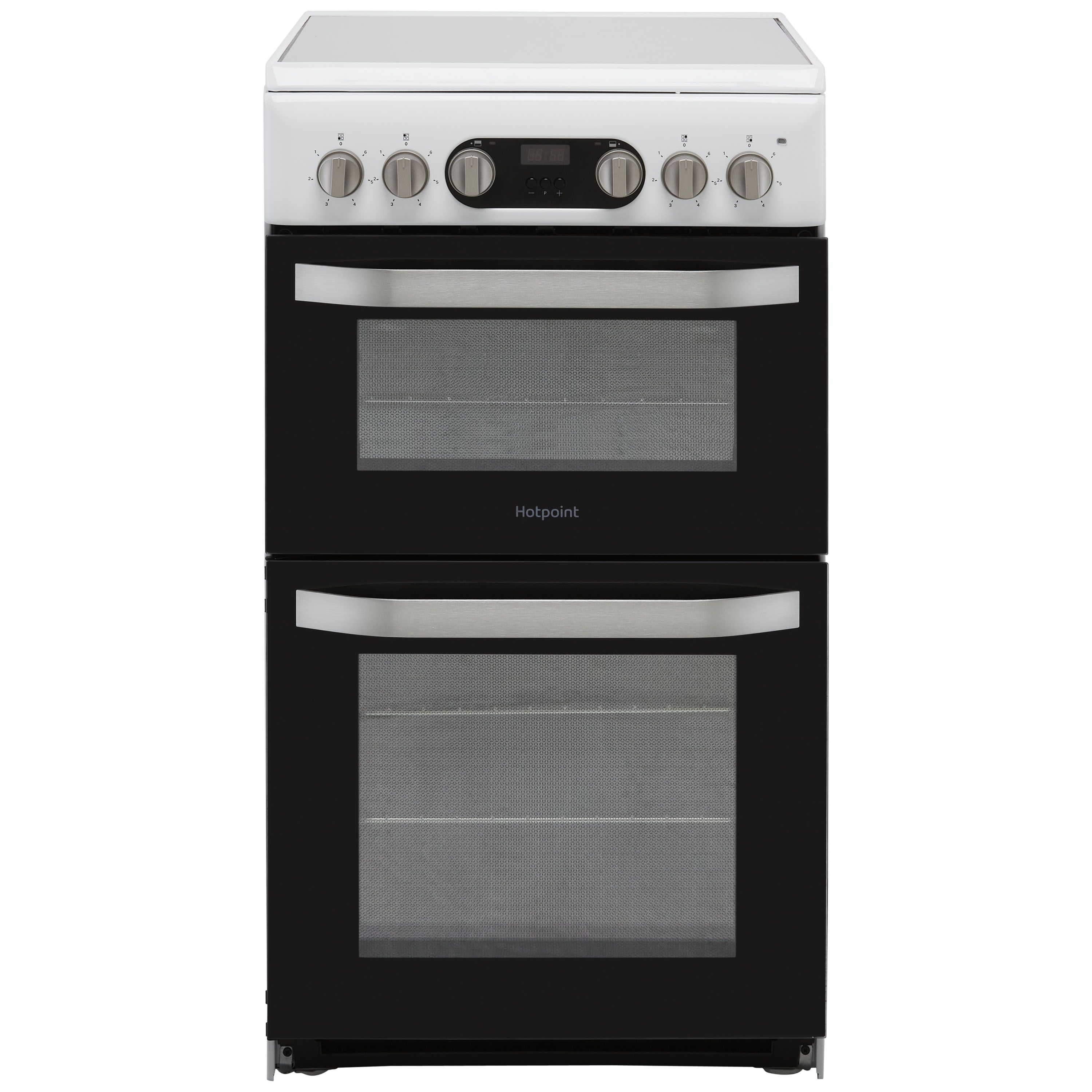 Hotpoint HD5V93CCW/UK_WH 50cm Double Electric Cooker with Ceramic Hob - White