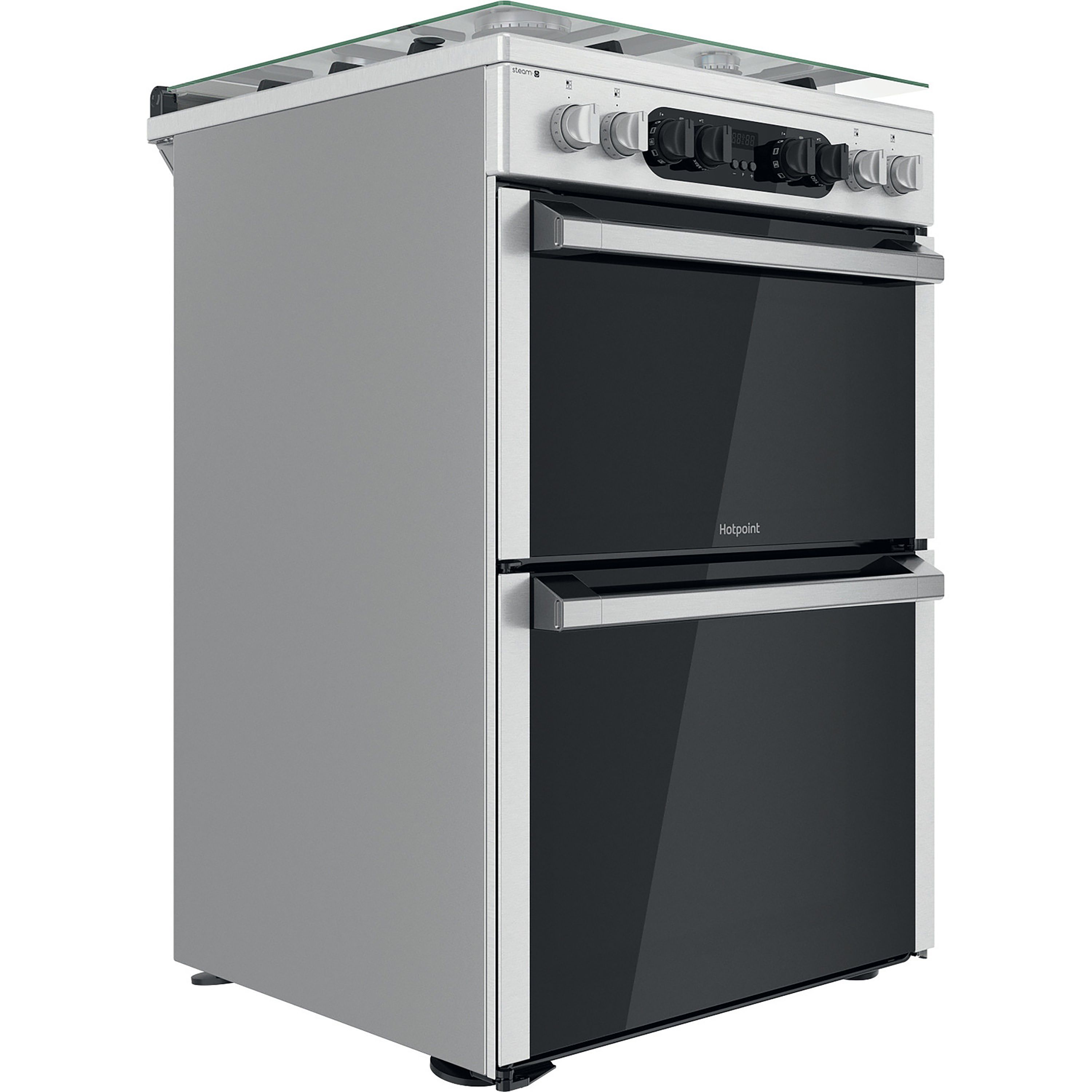 Hotpoint HDM67G8C2CX/UK_SI 60cm Double Electric & gas Cooker with Gas ...